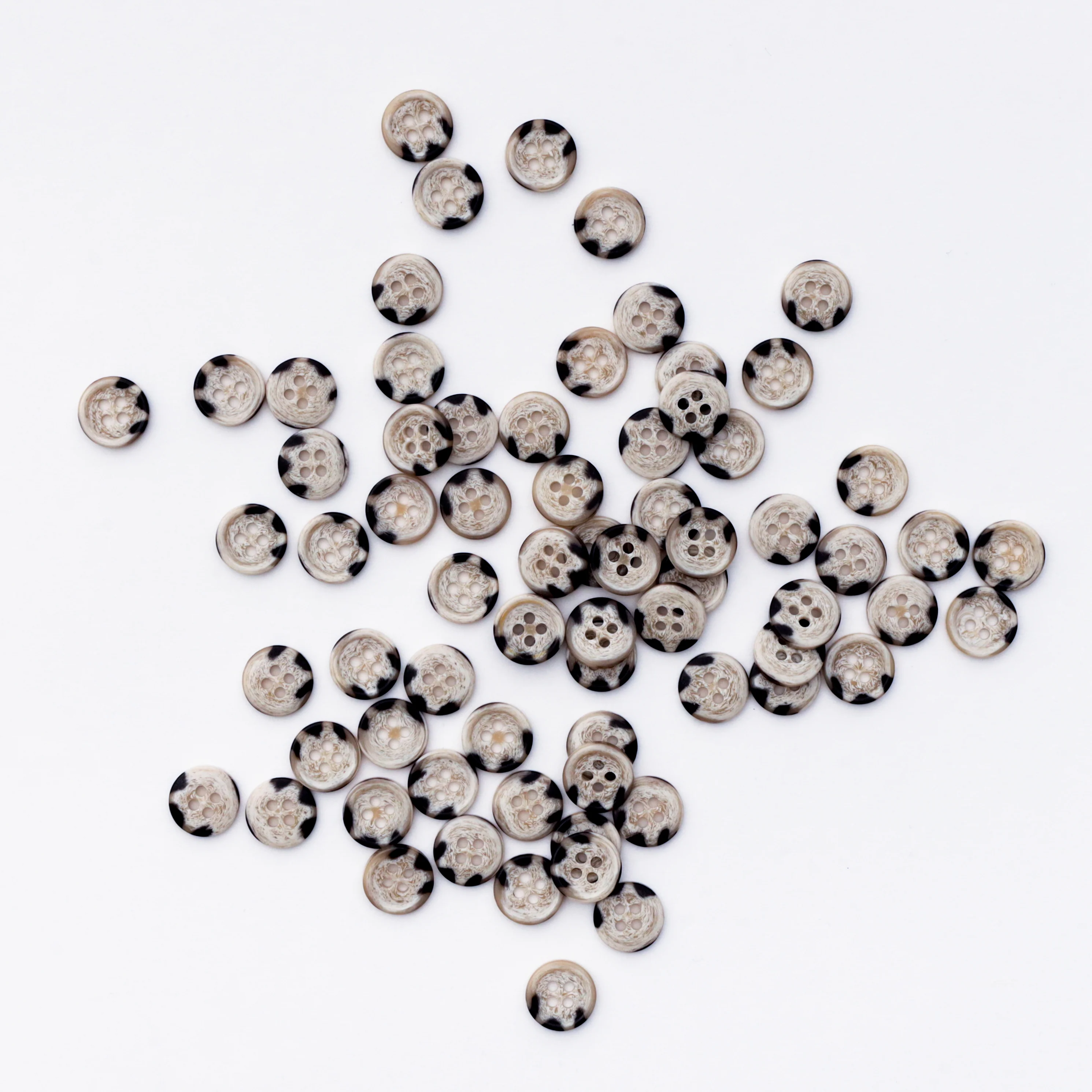 Buttons - 4 Hole - Tortoise - 12mm