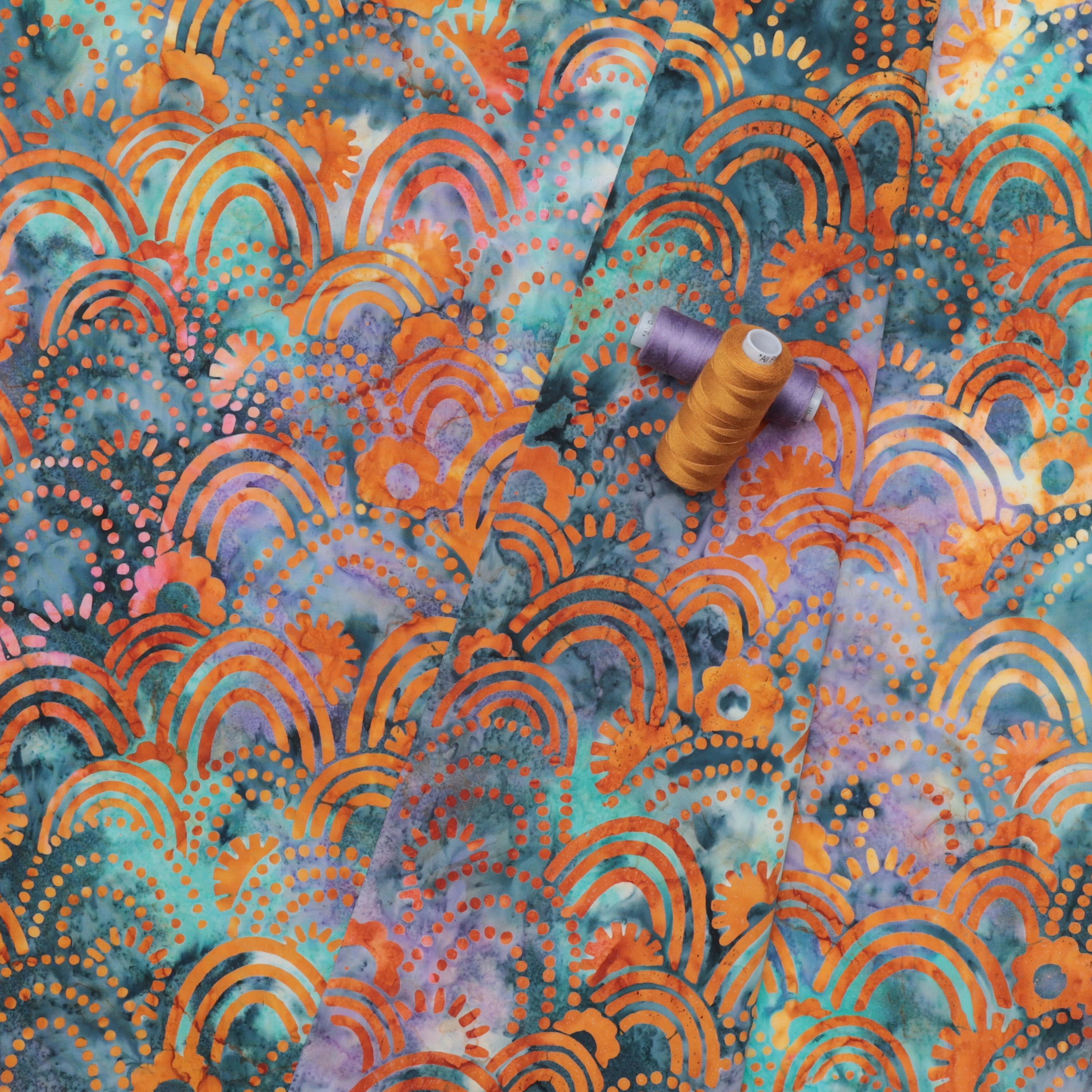 Artisan Batiks - Cotton - Retro Rainbow - Batik - Gumdrop - Image 3