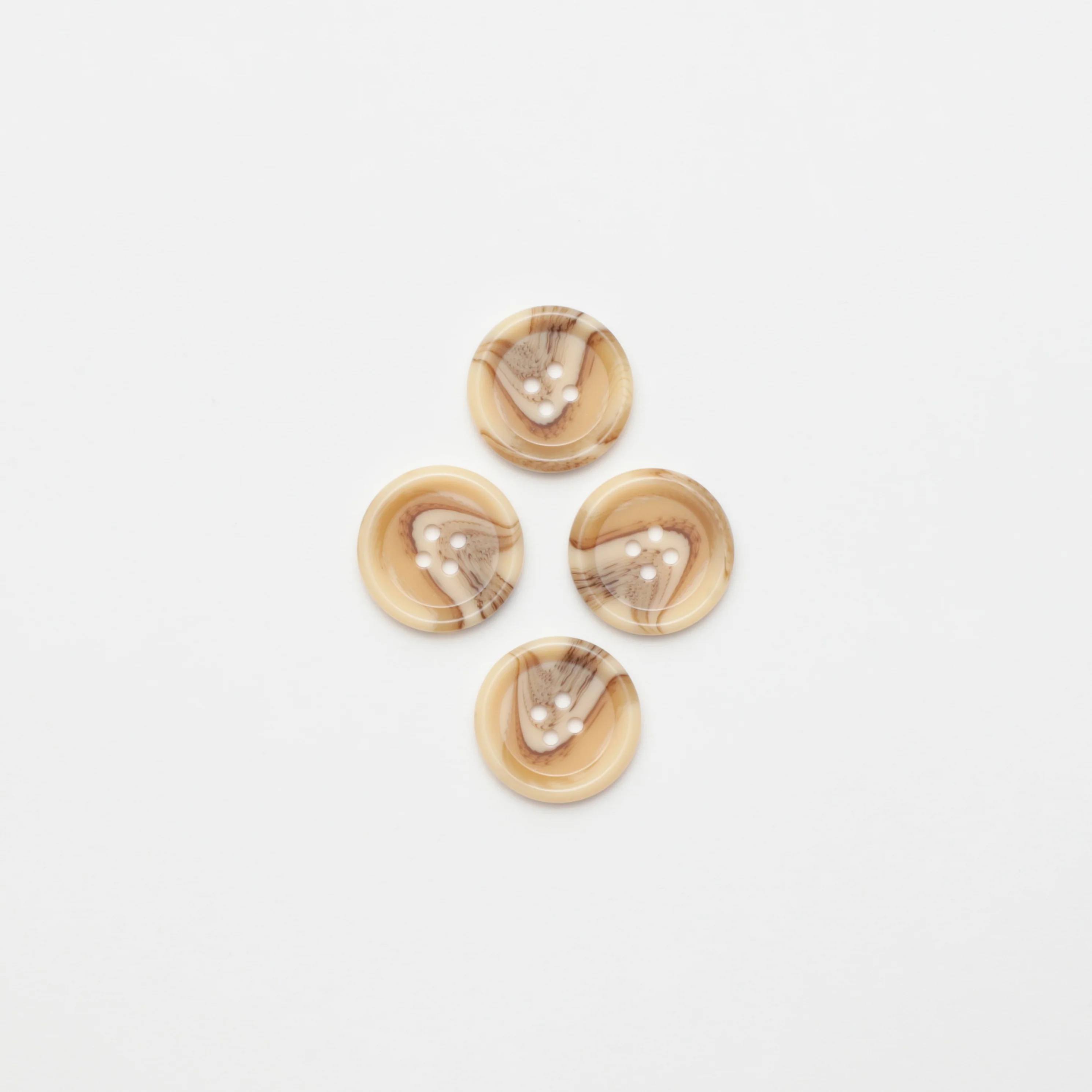 Buttons - 4-Hole - Butterscotch - Assorted Sizes - Image 5