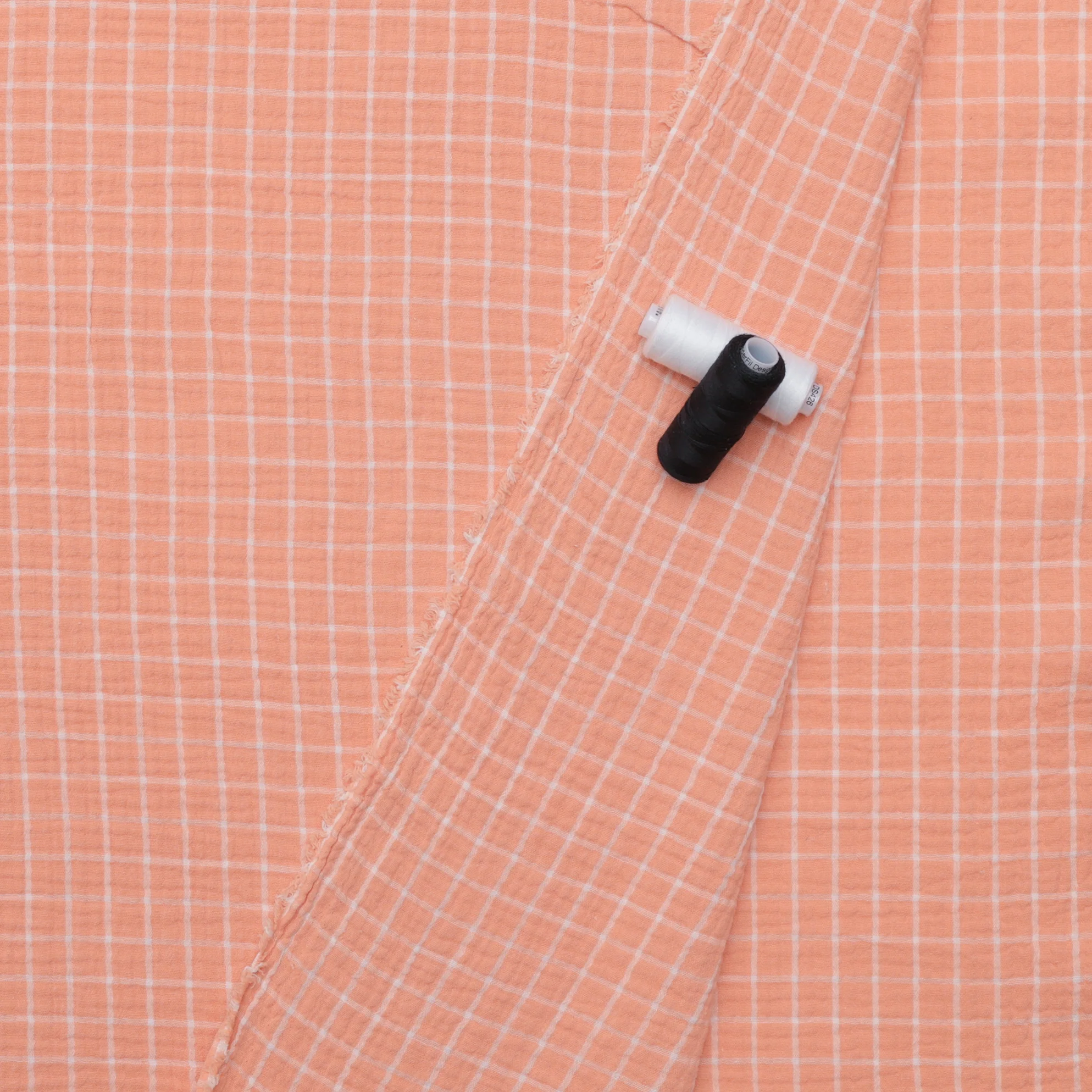 Cotton - Lennon - Double Gauze Windowpane Check - Assorted - Image 3