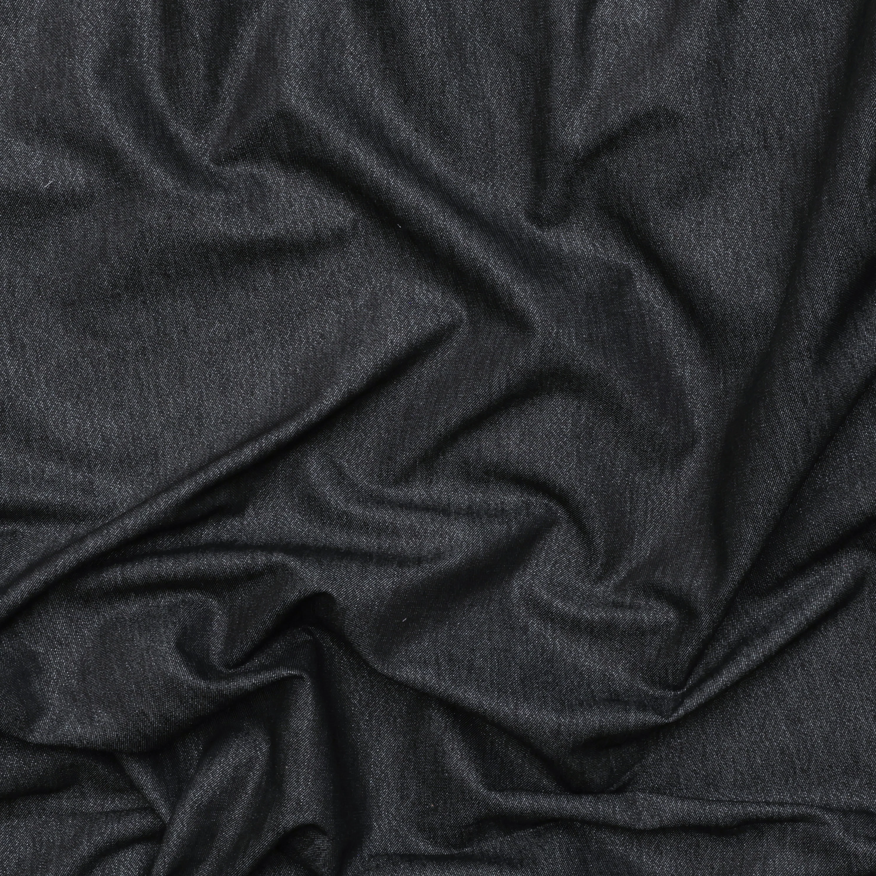 Cotton - Metallic Denim - Black Silver
