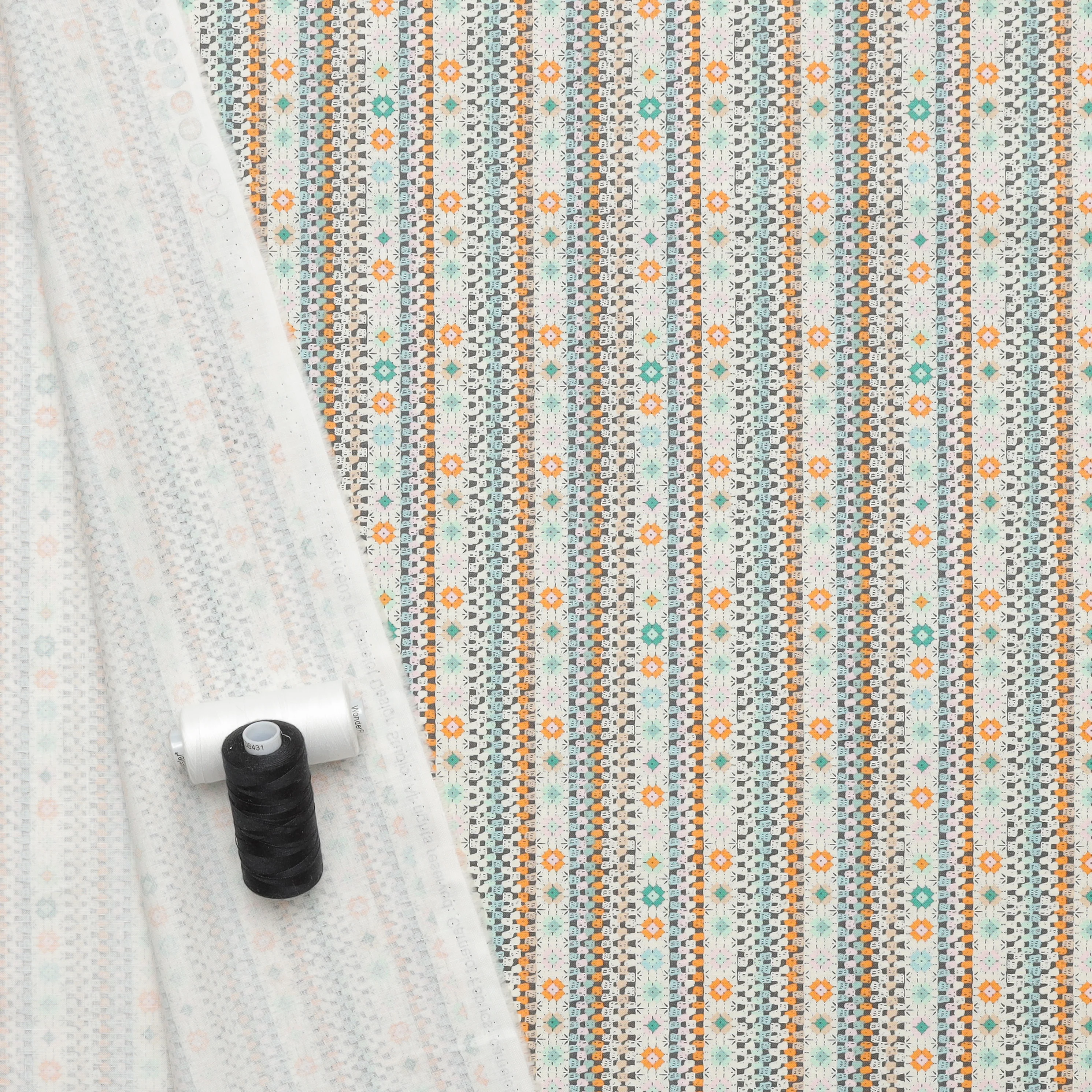 Cotton - Not Your Grannys Squares - Folk Stripes - Image 3