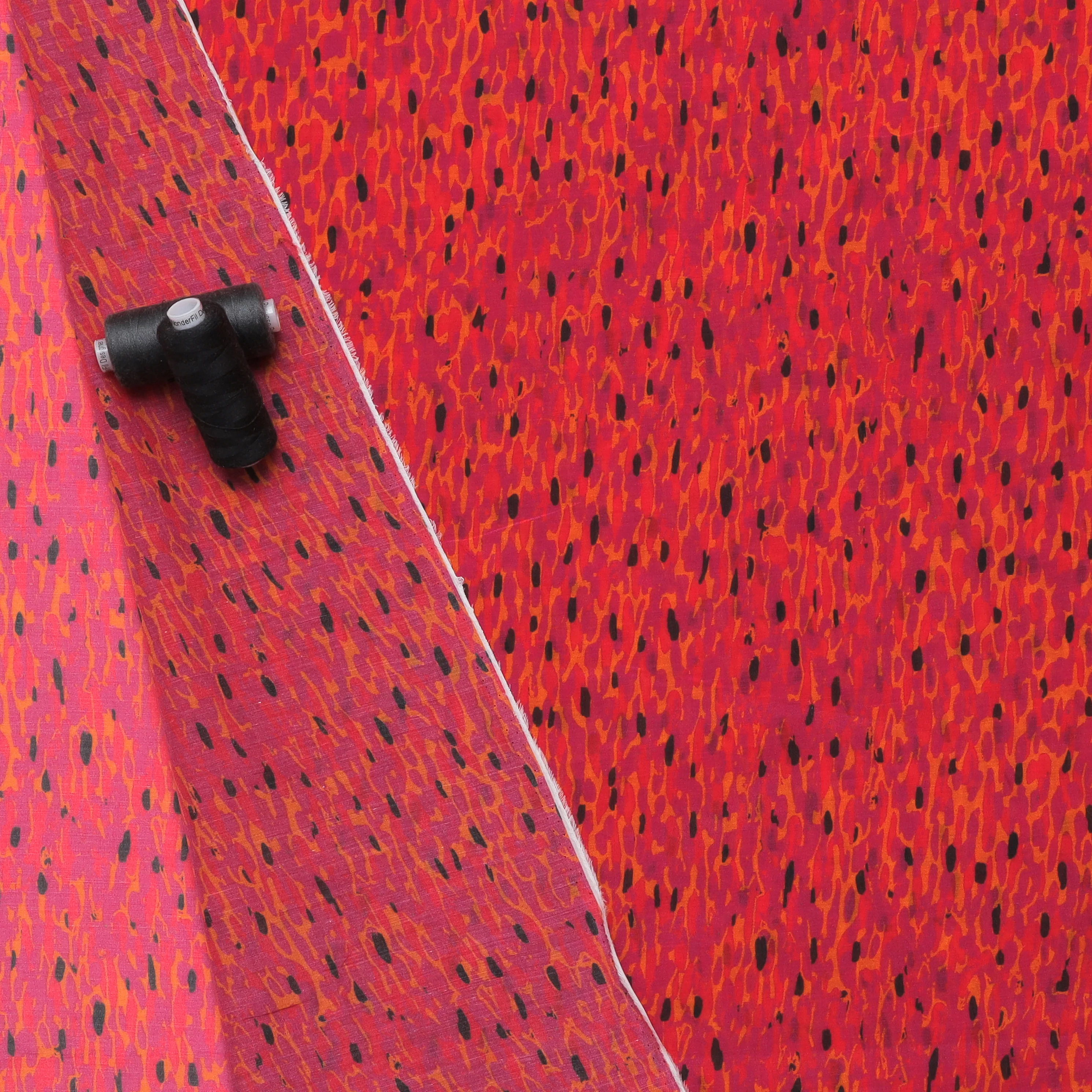 Cotton Silk - Print - Magenta - Image 3