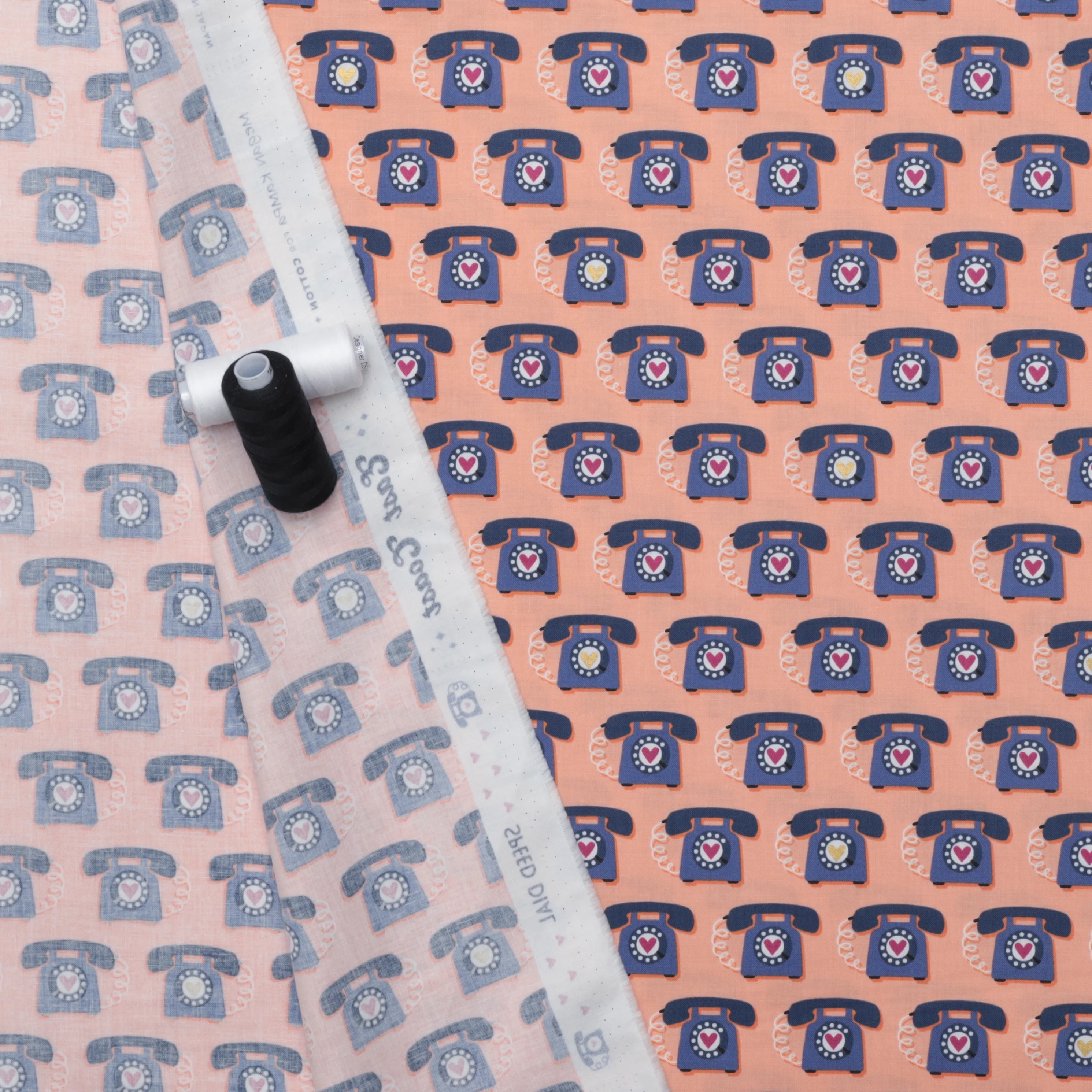 Cotton + Steel - Cotton - East Coast - Speed Dial - Dusty Rose - Image 3