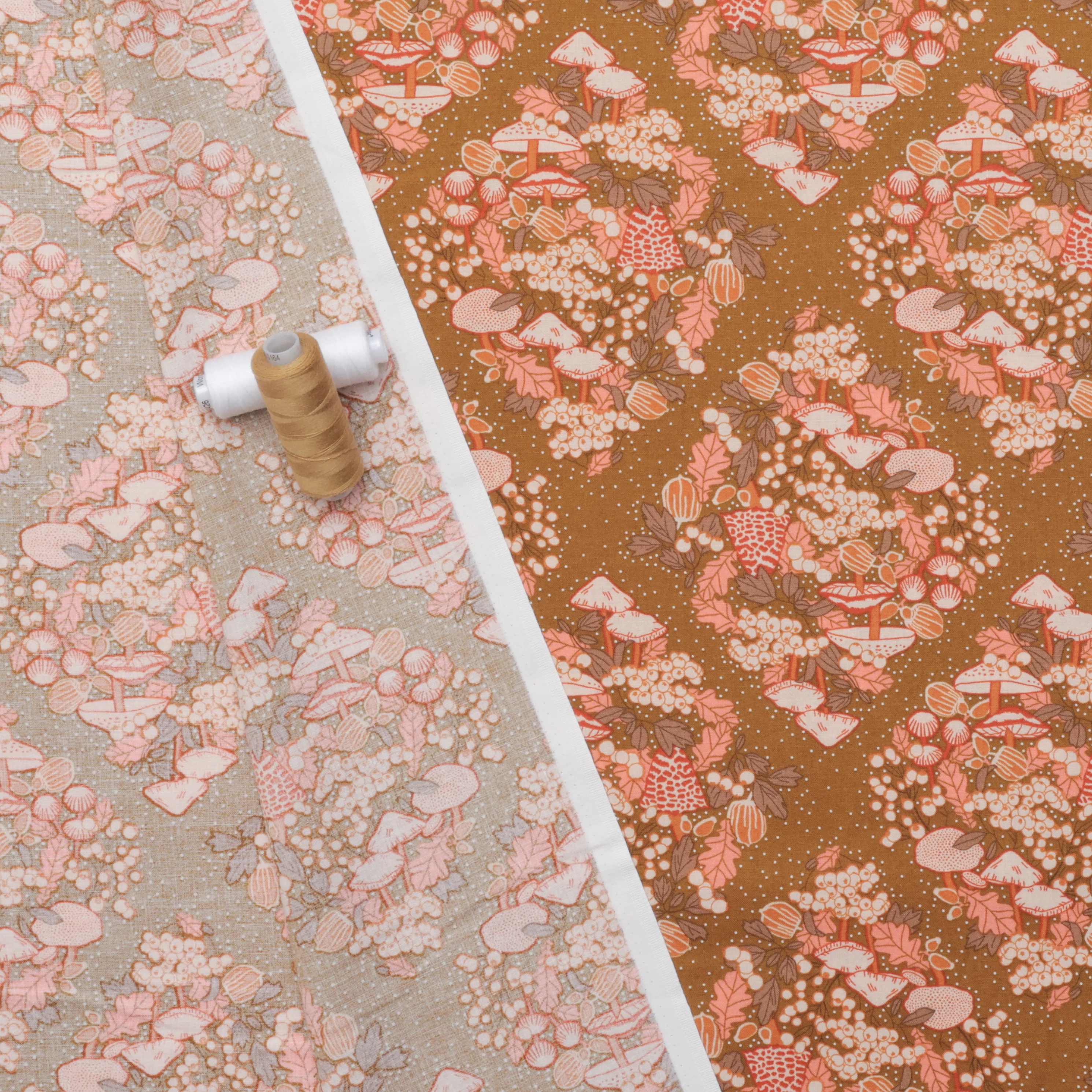 Cotton + Steel - Cotton - Fall's Enchantment - Magic Forest - Olive Moss - Image 3
