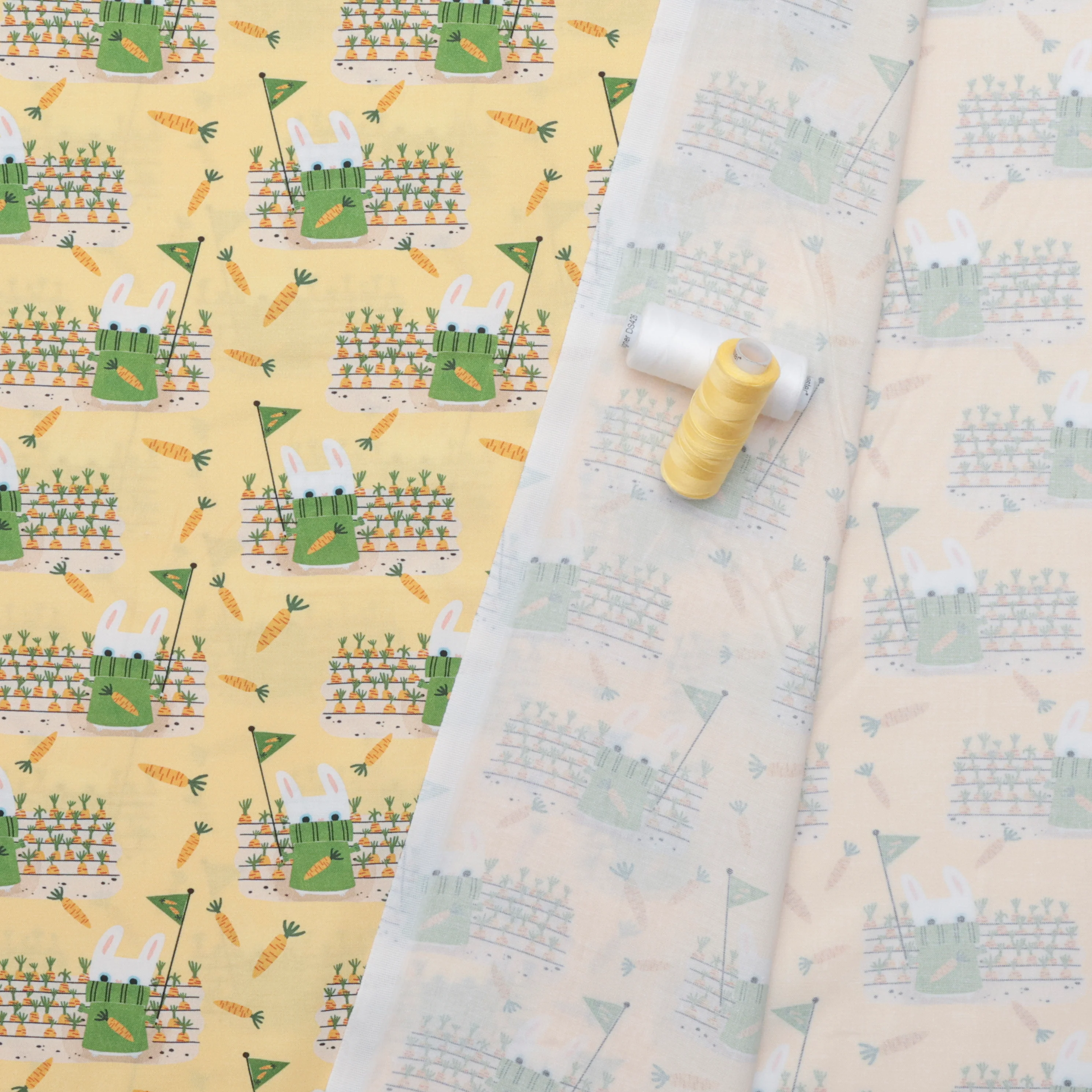 Dear Stella - Cotton - Sweet Purrennials - Hippity Hoppity - Sunshine - Image 3