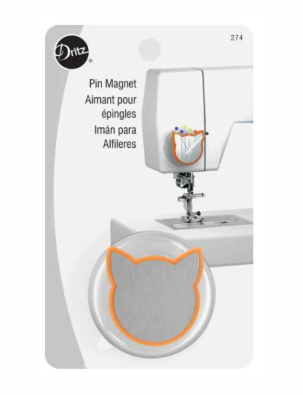 Dritz - Cat Pin Magnet - Suction Cup
