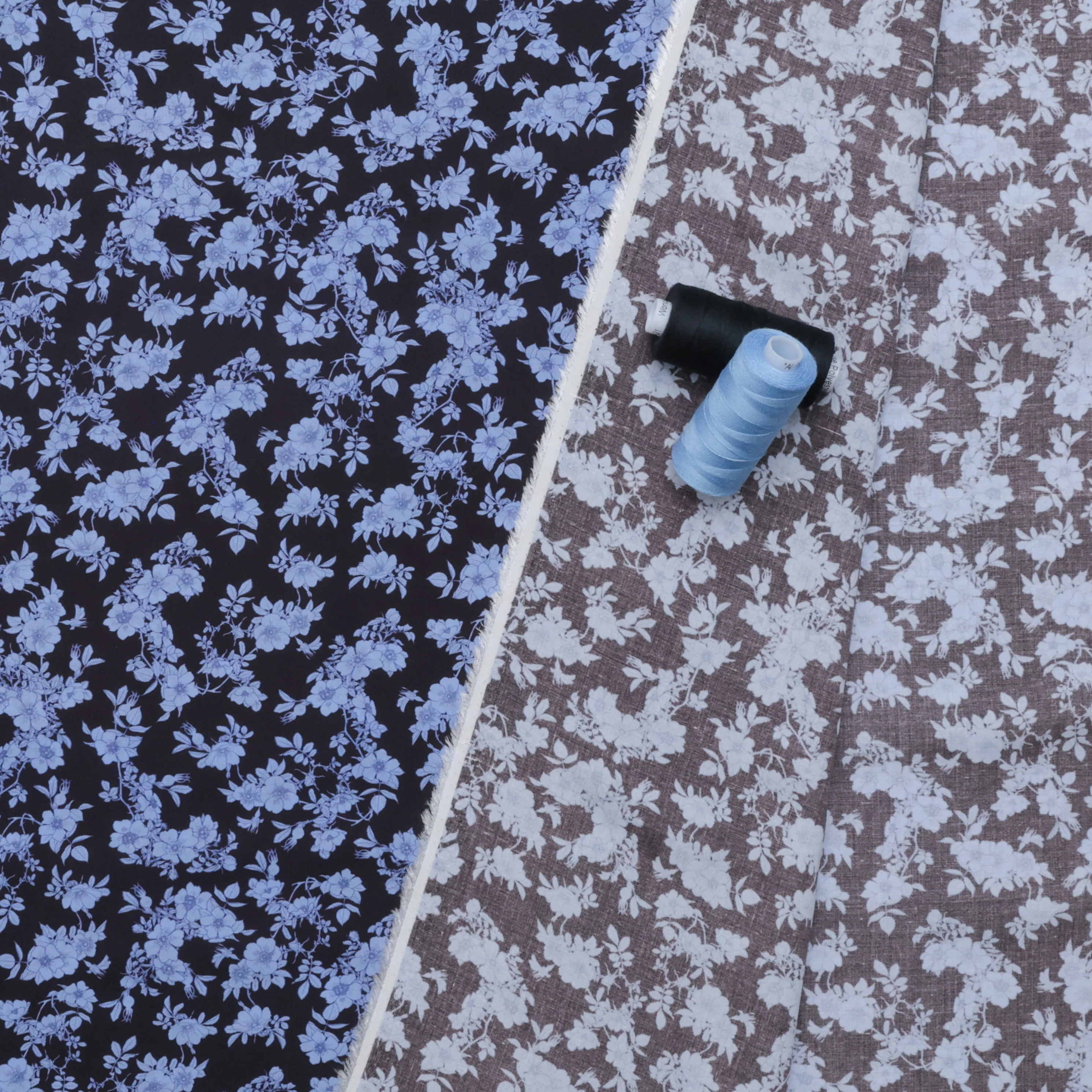 Figo - Rayon - Rosa - Tonal Floral - Blue - Image 3