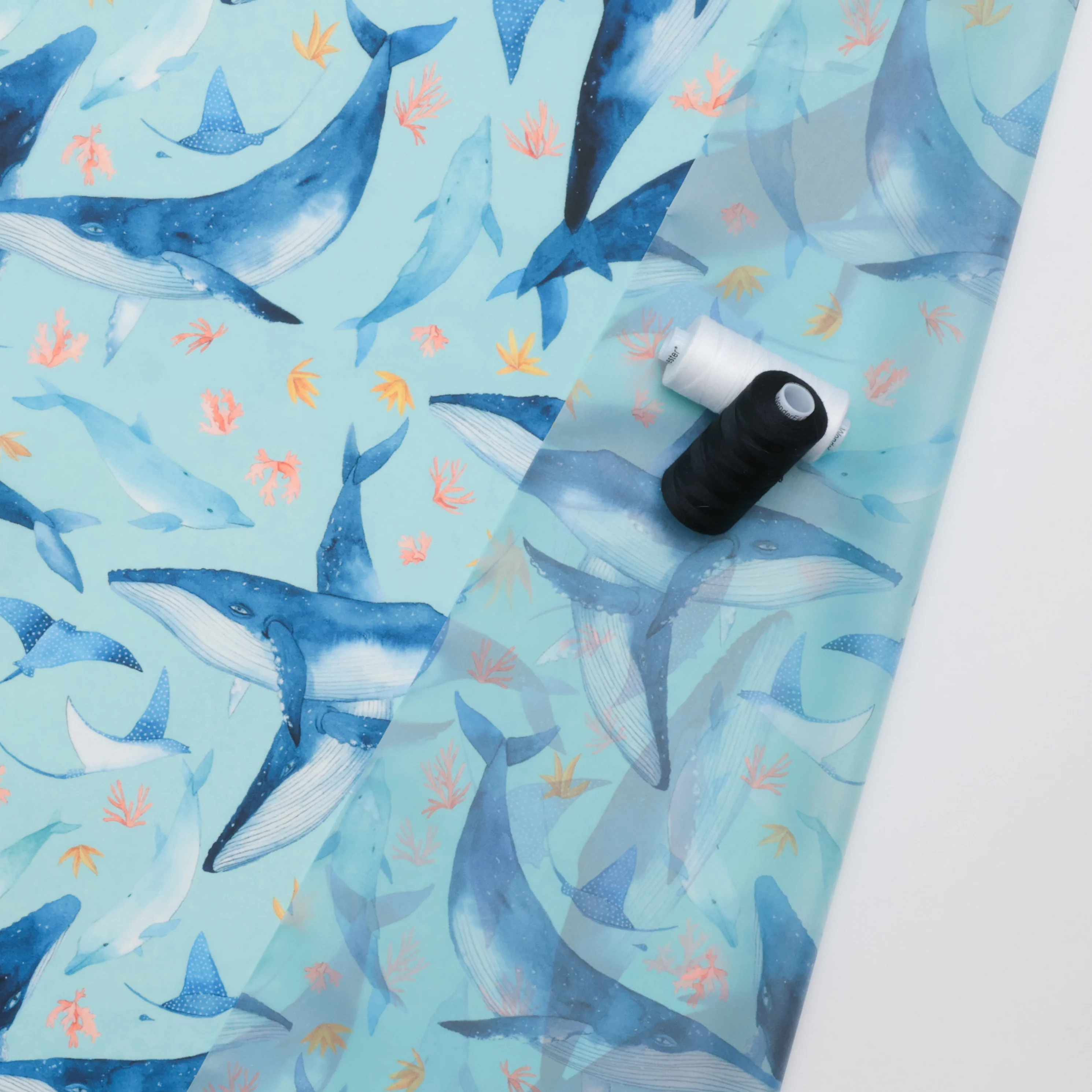 Katia - DIY WOW - Cover Woven Print - Whales & Sea - Image 3
