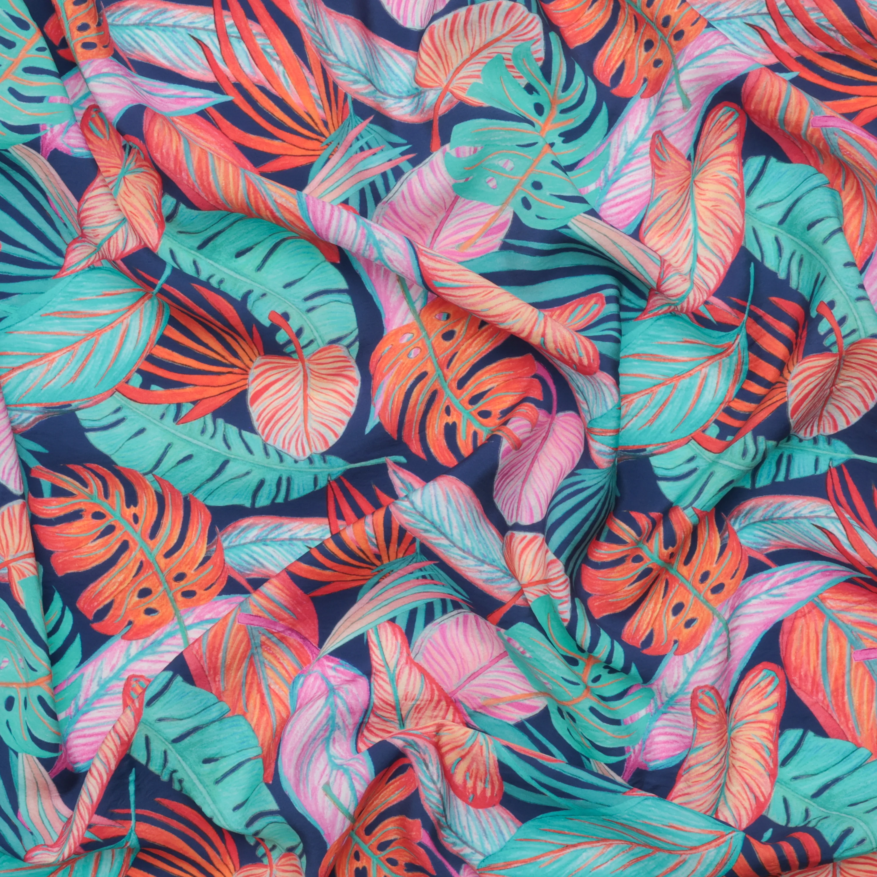 Katia - Rayon Blend - Voile Print - Tortoise Leaves