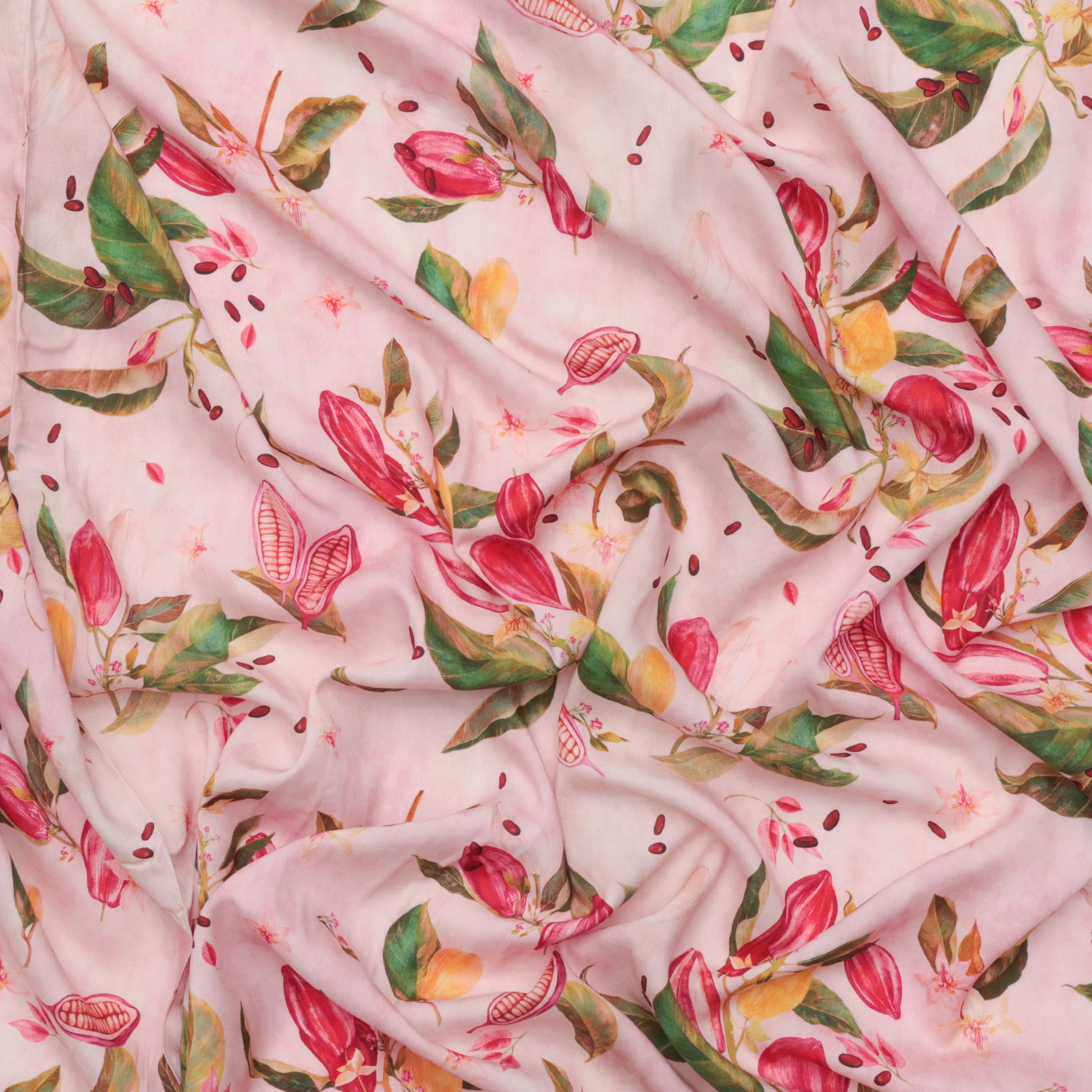 Katia - Rayon - Challis Print - Cocoa Fruit - Image 3