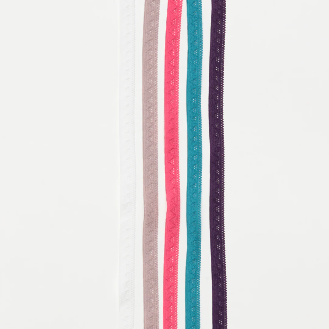 Lingerie Elastic - 10mm - Chevron - Assorted