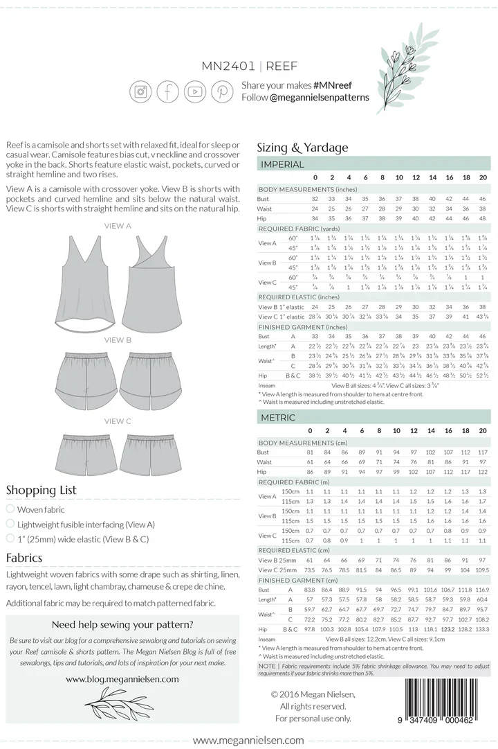 Megan Nielsen - Reef Cami & Shorts - Image 10