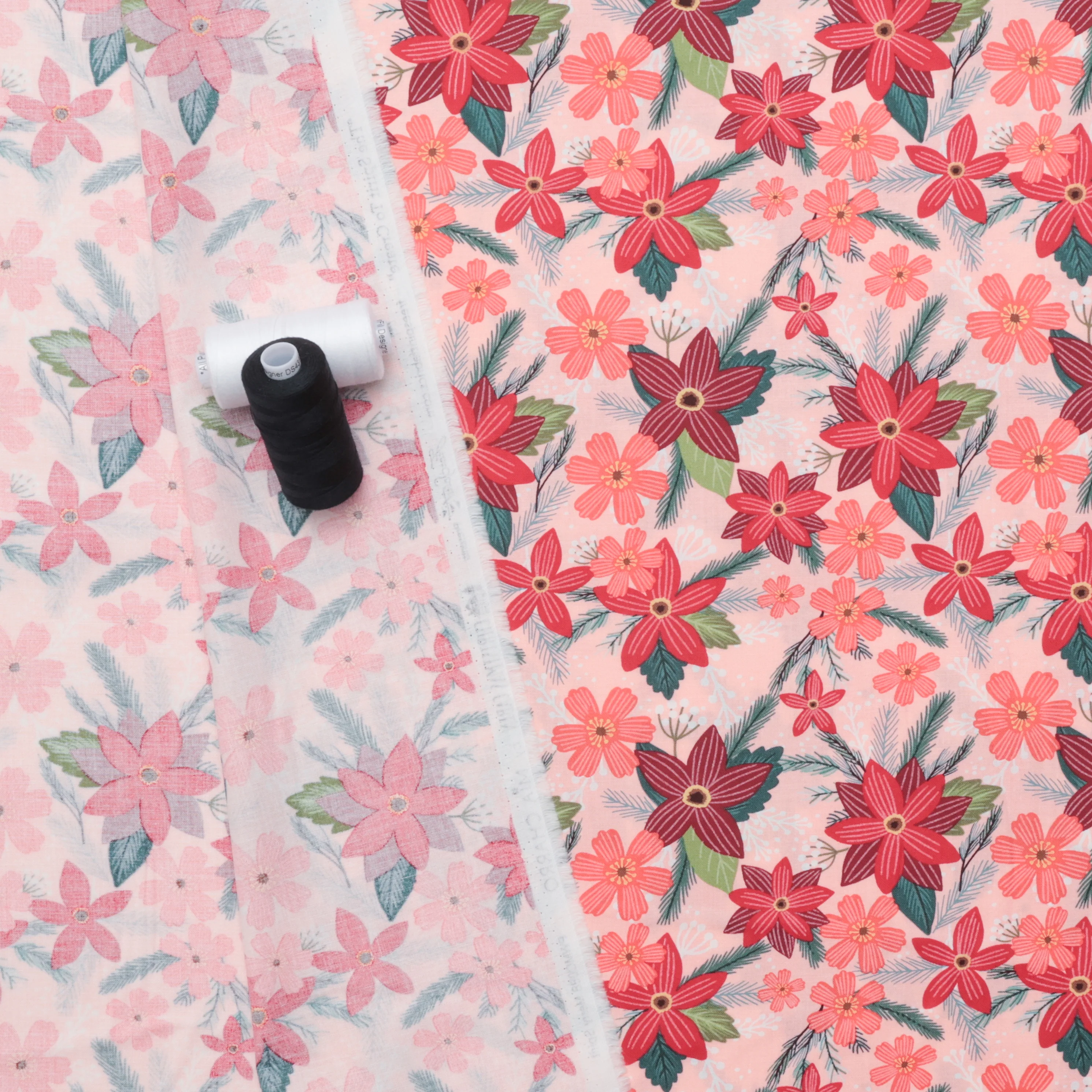 Mia Charro - Cotton - Christmas Cabin - Merry Spirit - Rose - Image 3
