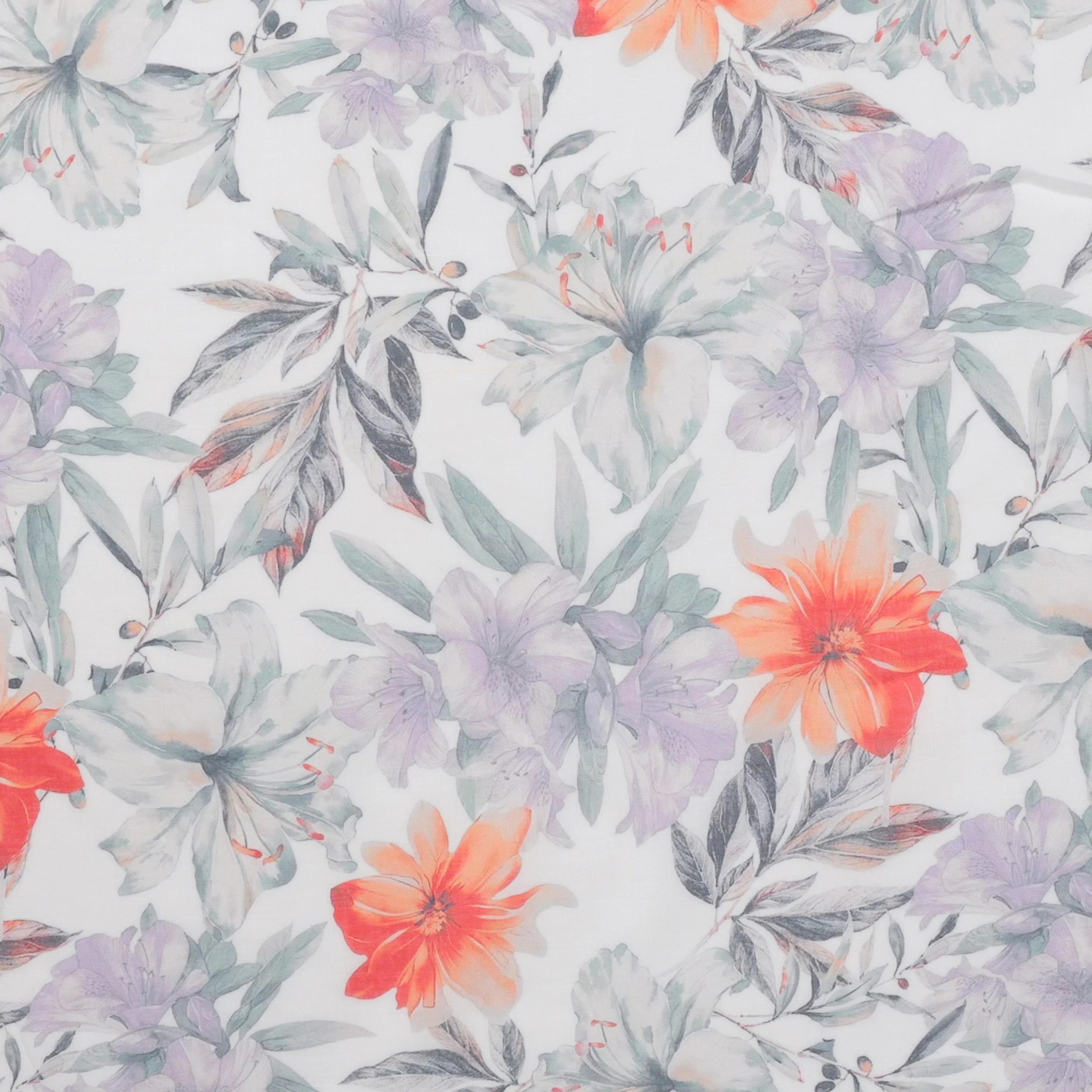 Ramie - Digital Print - Lilac Red - Image 2