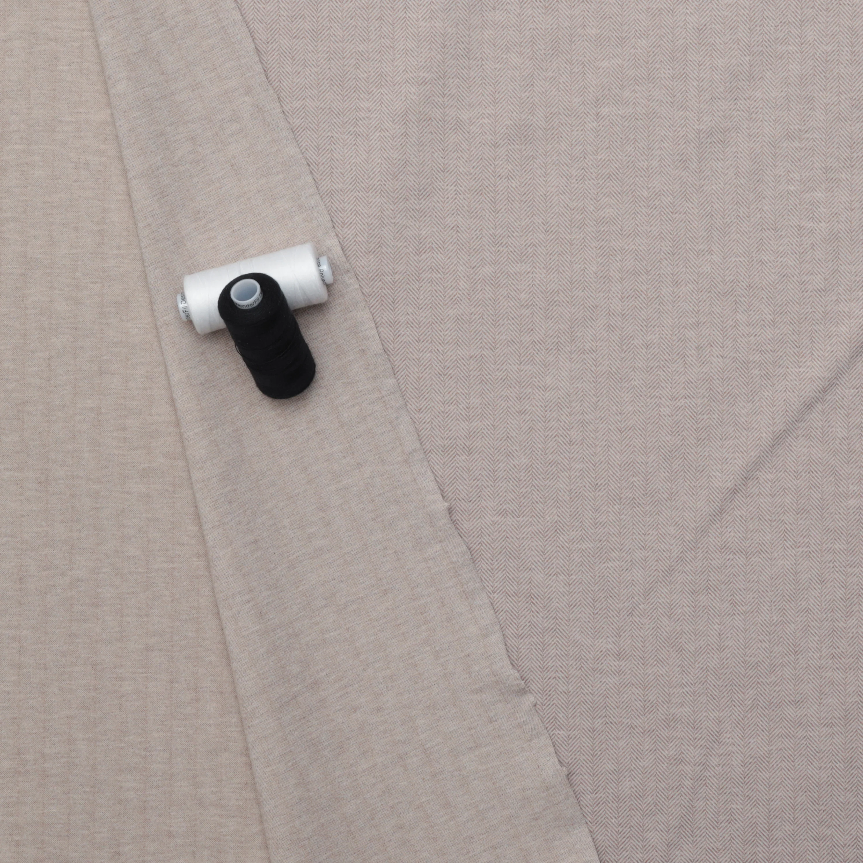 Rayon Blend - Stretch Suiting - Herringbone - Brown - Image 3