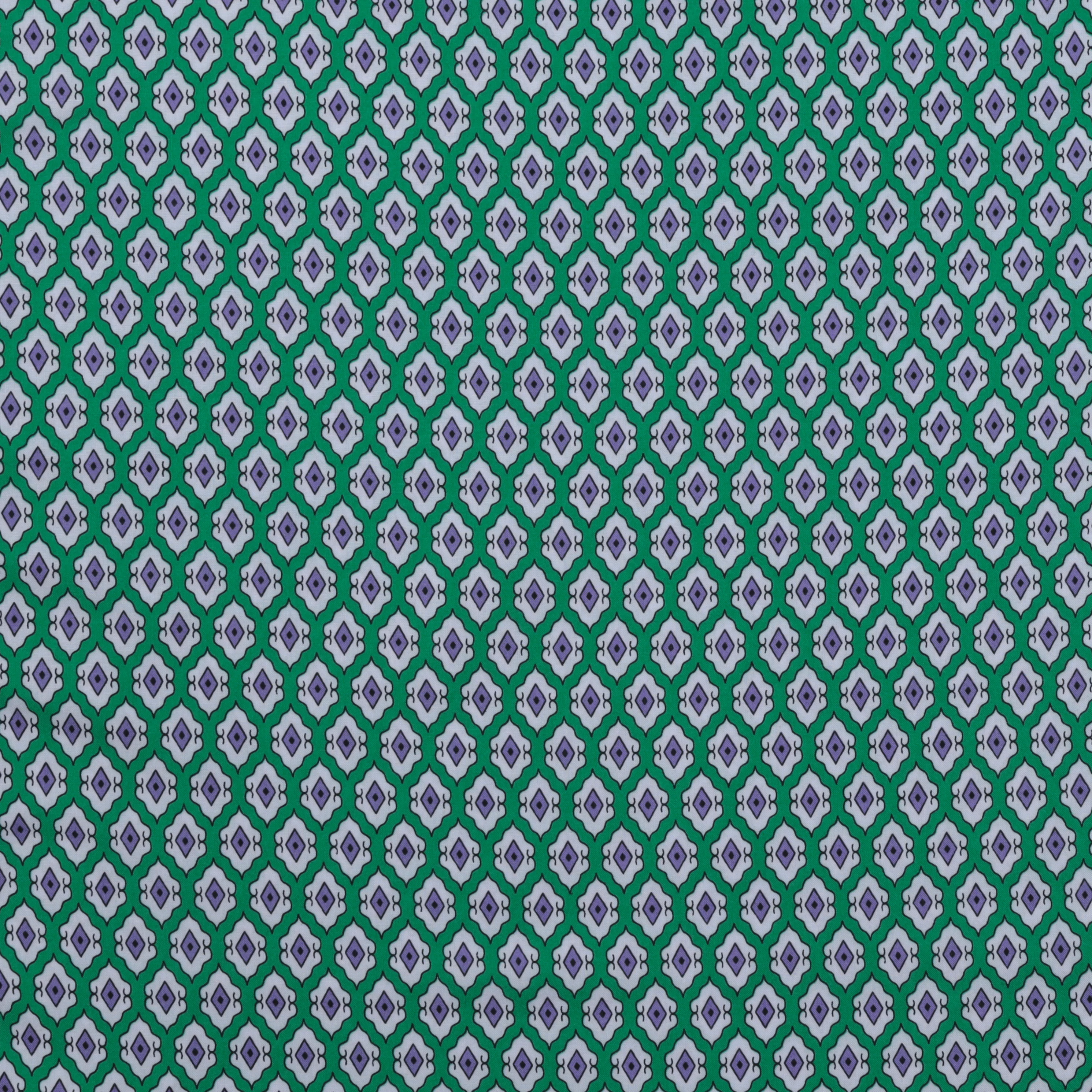 Rayon - Challis Print - Geometric - Green - Image 2