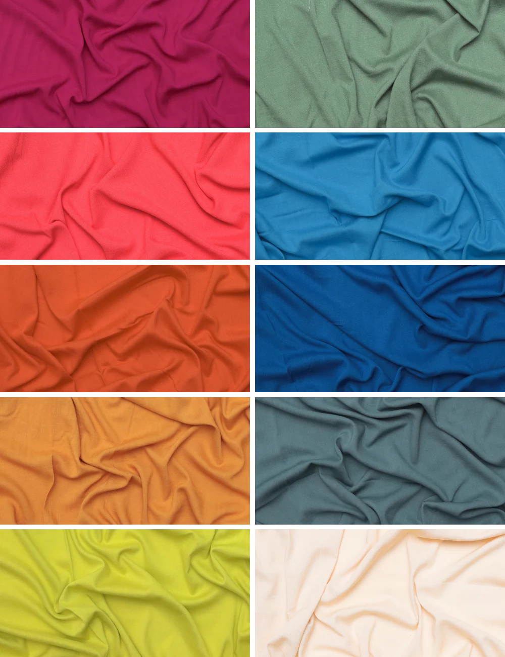 Rayon - Stretch Slub - Assorted