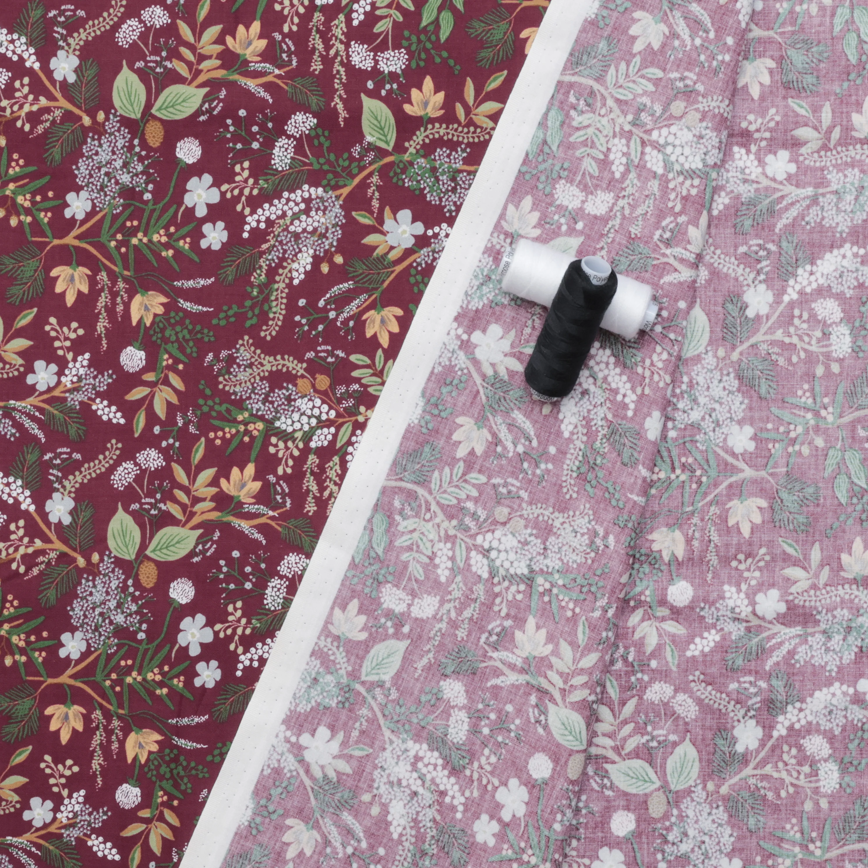 Rifle Paper Co. - Cotton - English Rose - Juniper Forest - Burgundy - Image 3