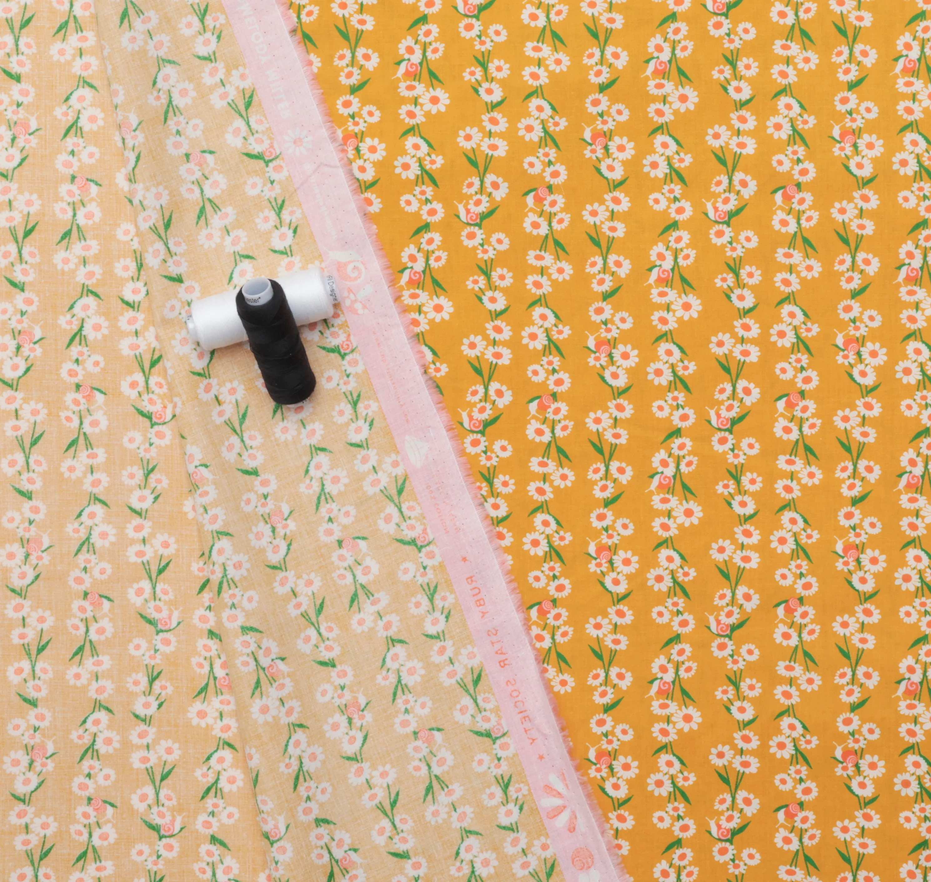 Ruby Star - Cotton - Carousel - Daisy Chain - Goldenrod - Image 3