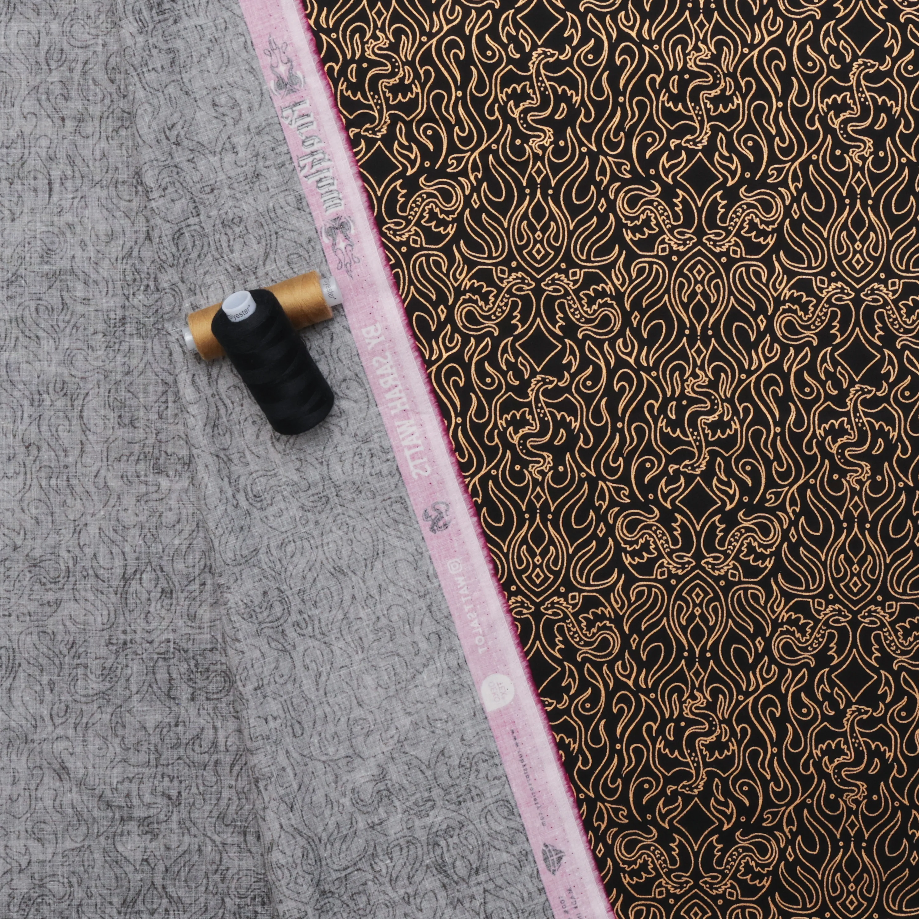 Ruby Star Society - Cotton - Fireglow - Scribe - Black - Image 3