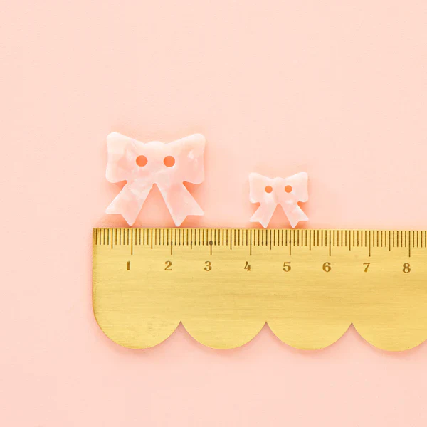 Sarah Hearts - Buttons - Pink Bow - Large - Image 3