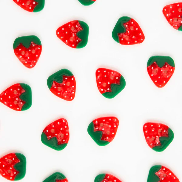 Sarah Hearts - Buttons - Strawberry - Large - Image 2