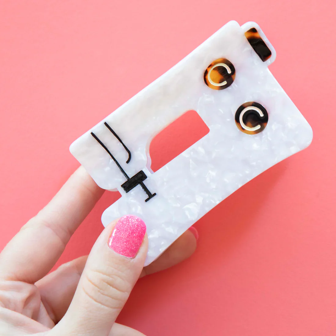 Sarah Hearts - Hair Claw Clip - Sewing Machine - Image 2