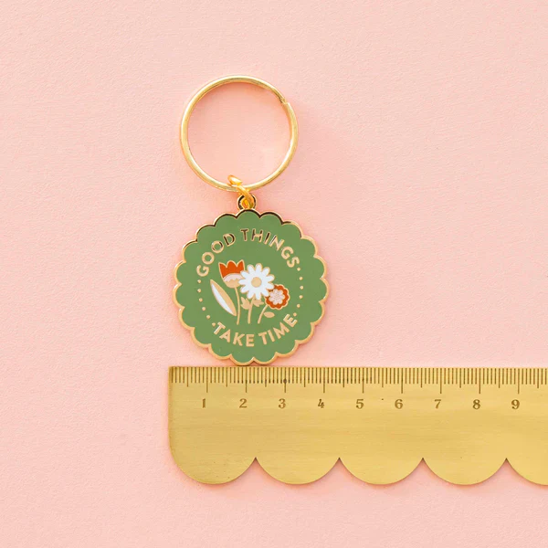Sarah Hearts - Keychain - Good Things Take Time - Image 2