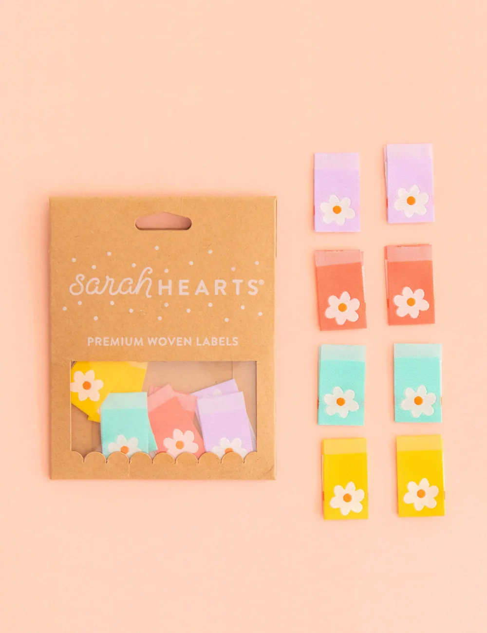 Sarah Hearts - Sewing Labels - Daisy Multipack