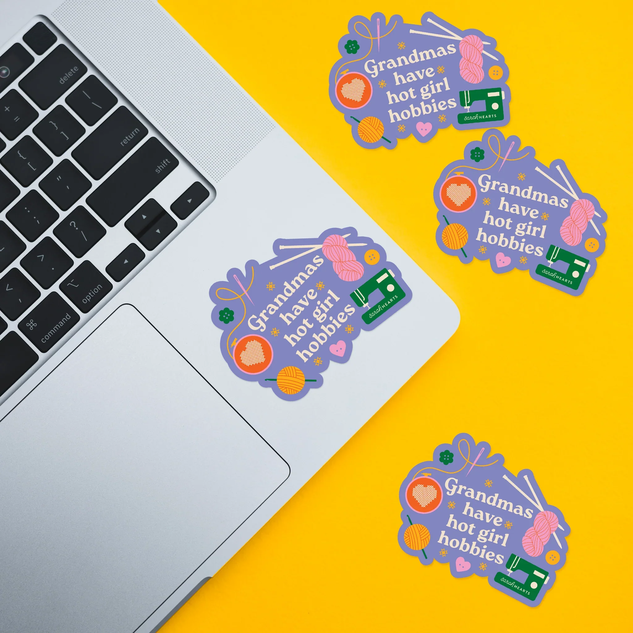 Sarah Hearts - Sticker - Grandmas Have Hot Girl Hobbies - Image 2