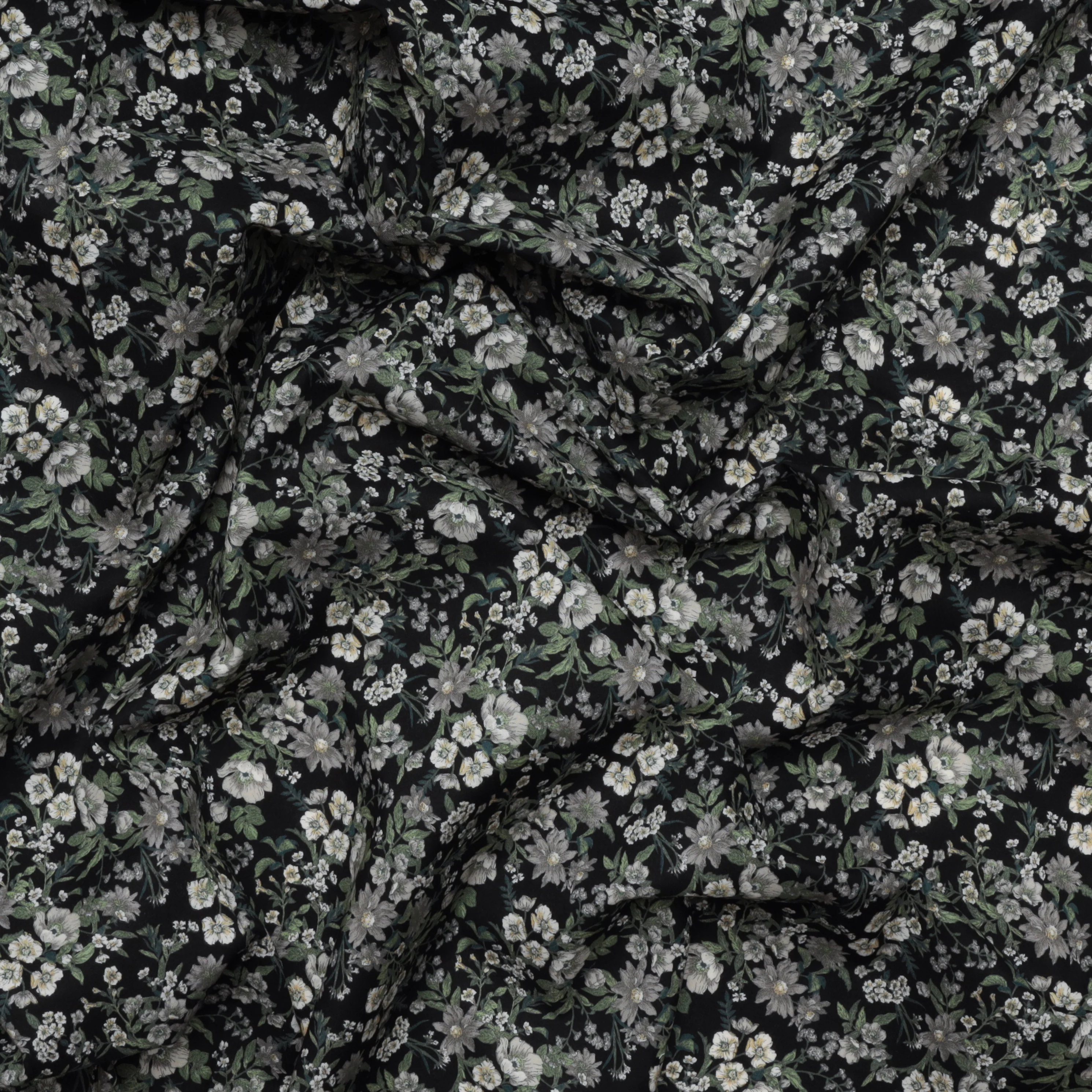 Sevenberry - Cotton - Petite Nostalgia - Large Flower - Black