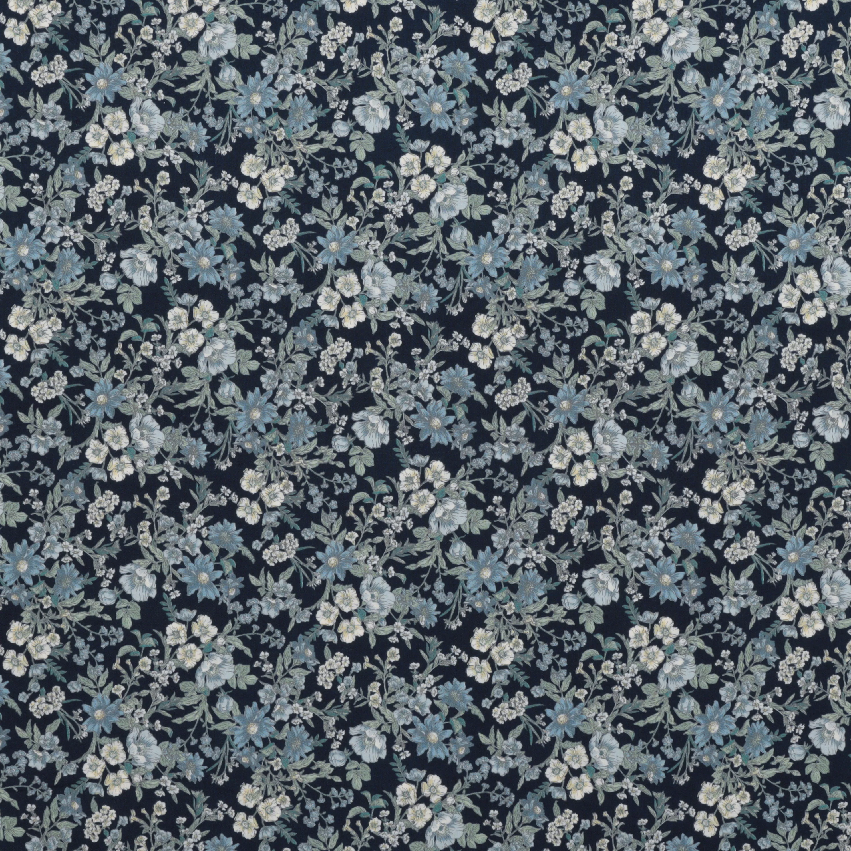 Sevenberry - Cotton - Petite Nostalgia - Large Flower - Navy - Image 2