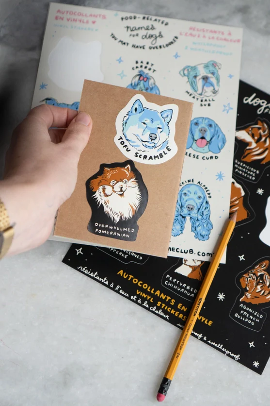 Stay Home Club - Sticker Sheet - Food Dogs - Image 2