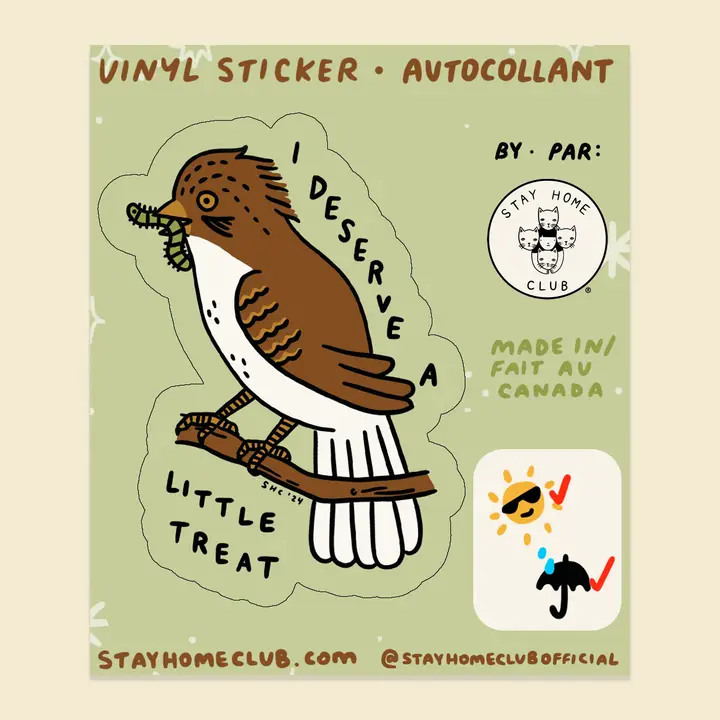Stay Home Club - Vinyl Sticker - Little Treat