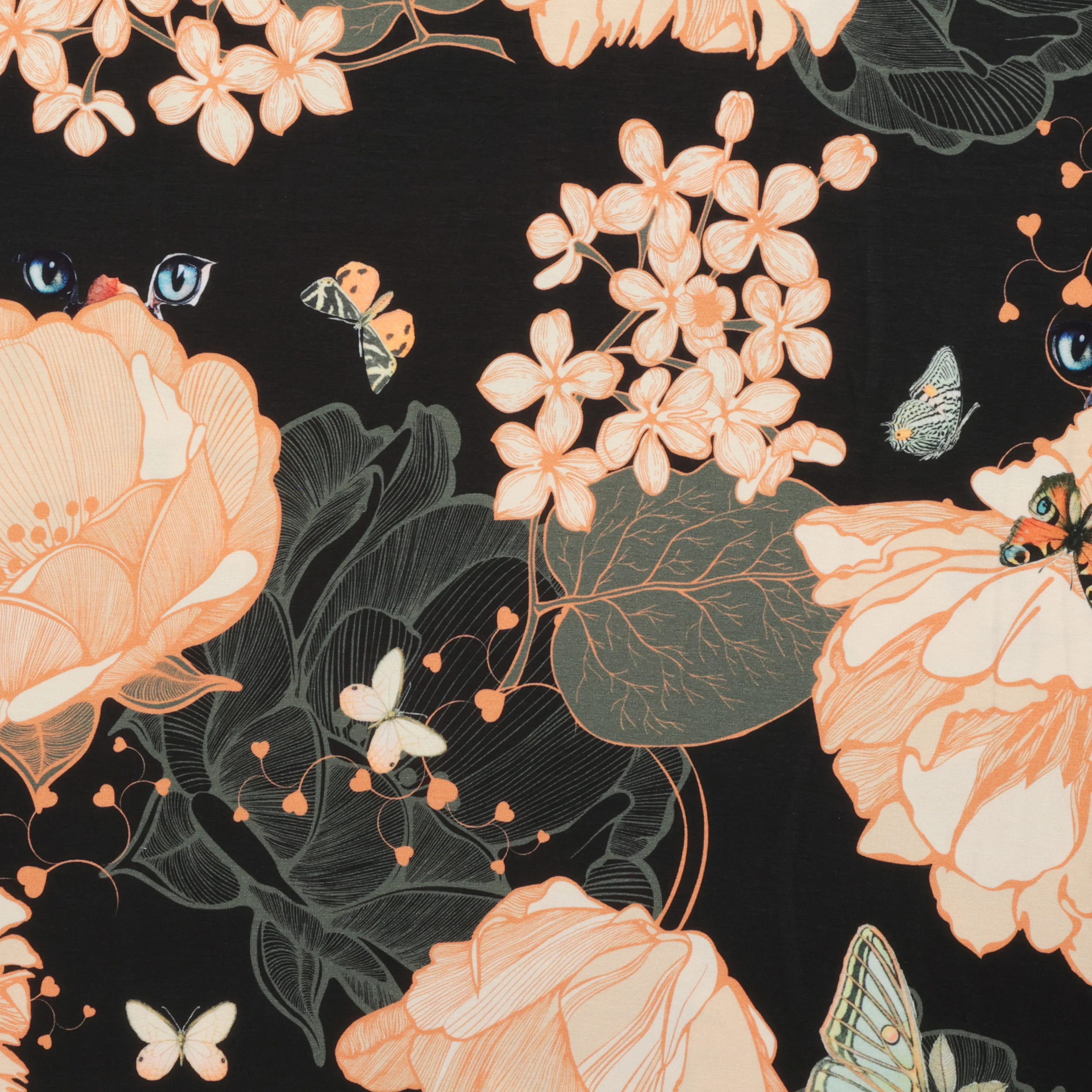 Stof - Viscose - Avalana - Jersey - Hummingbird - Tangerine - Image 2