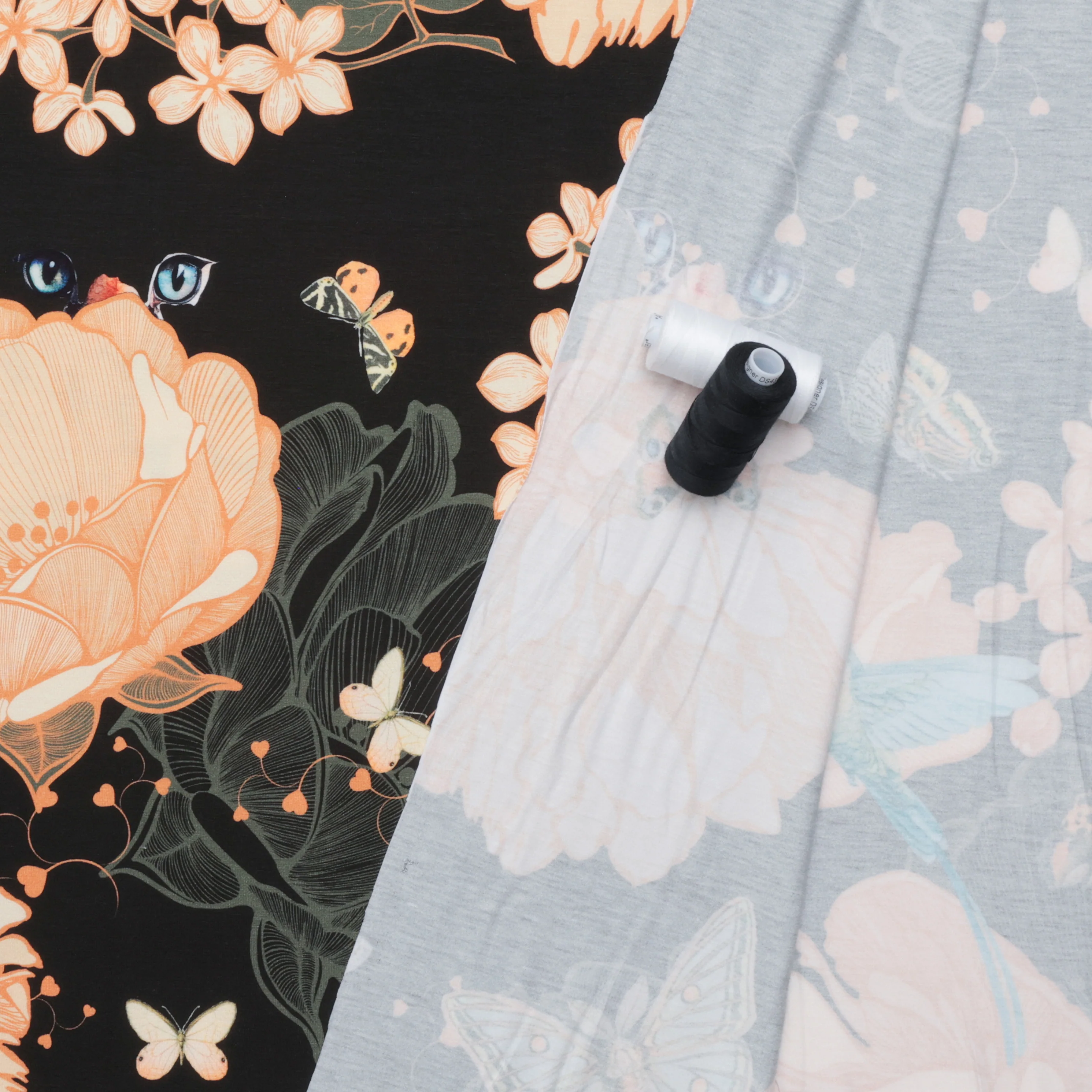 Stof - Viscose - Avalana - Jersey - Hummingbird - Tangerine - Image 3