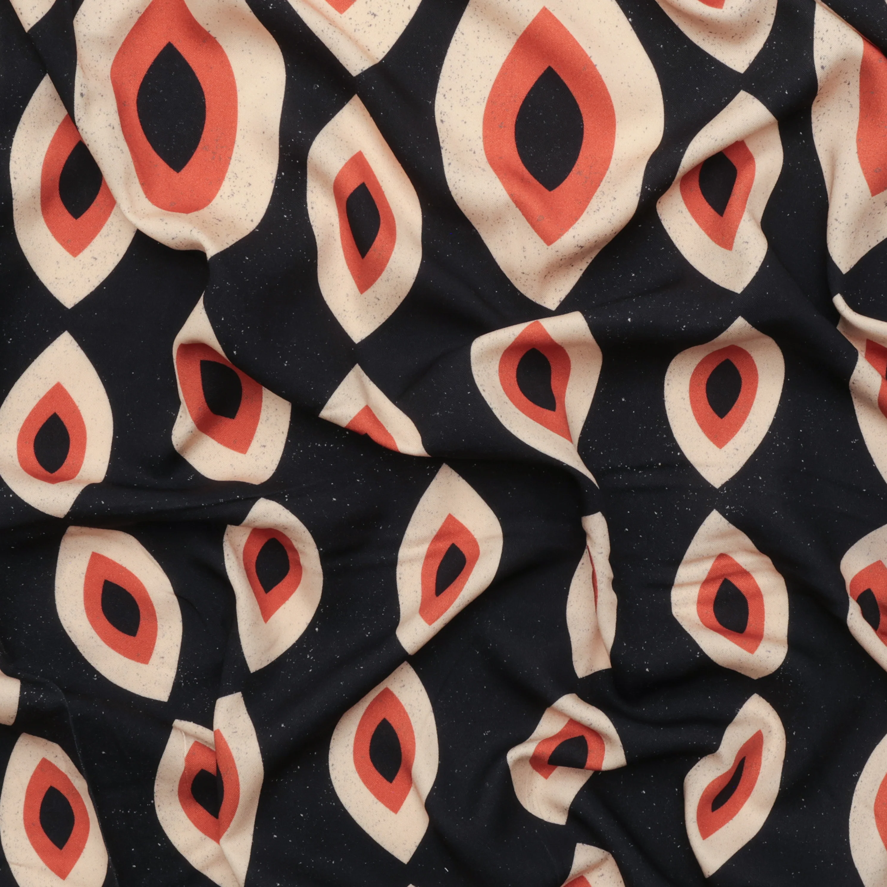 Stof - Viscose - Light and Lush Twill - Orange Black