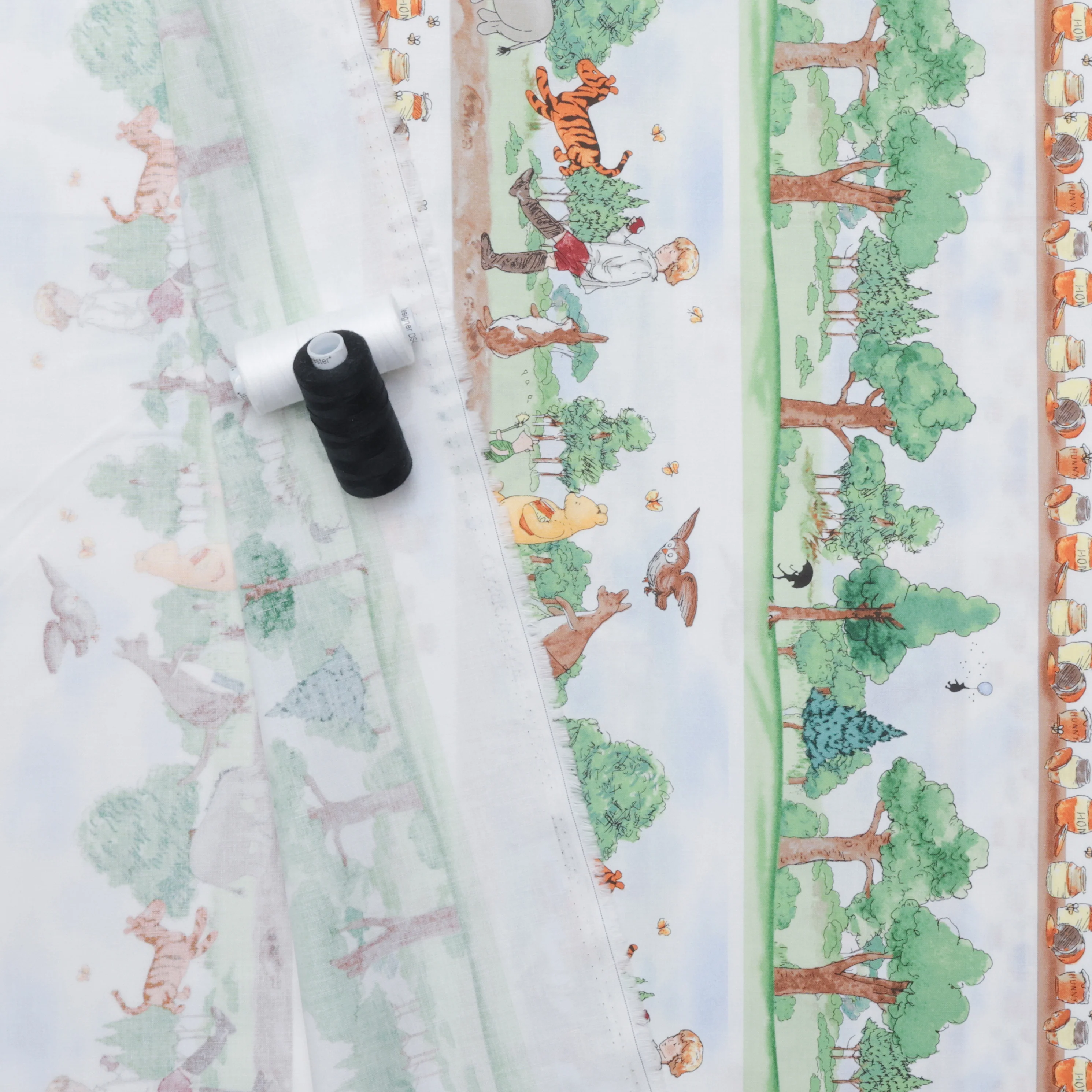Studio E - Cotton - Classic Winnie - Stripe - Brown Green - Image 3