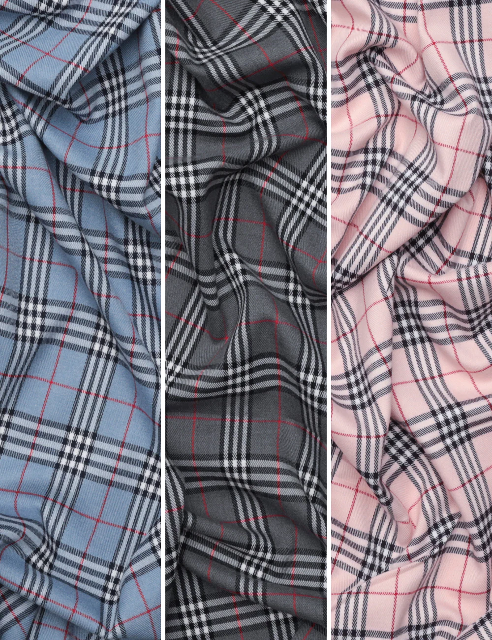 Viscose Blend - Italian Stretch Suiting - Plaid - Assorted