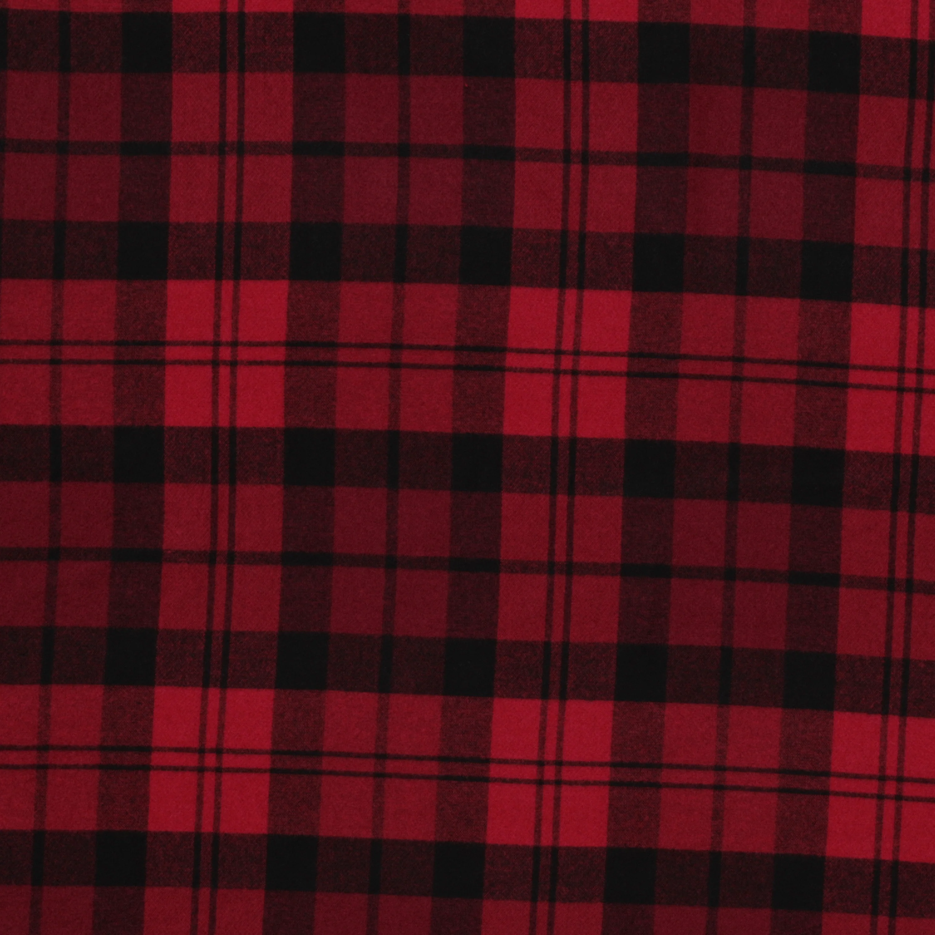Viscose Blend - Plaid Coating - Black Red - Image 2