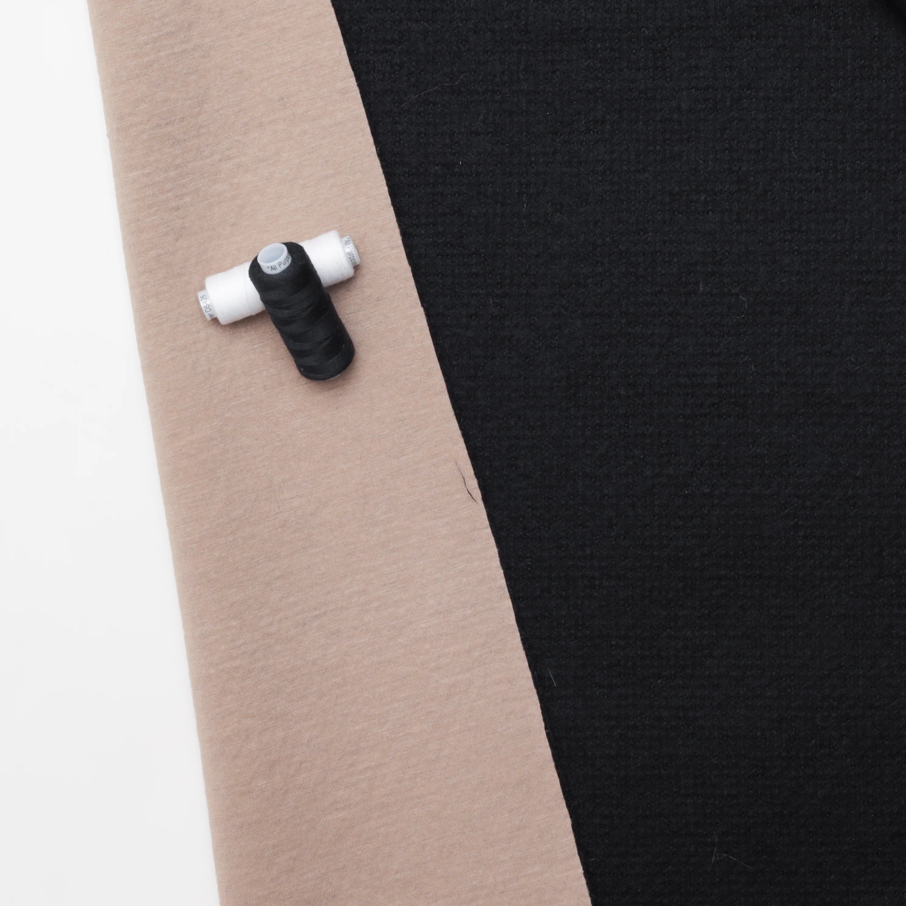 Wool Blend - Italian Coating - Black - Image 3