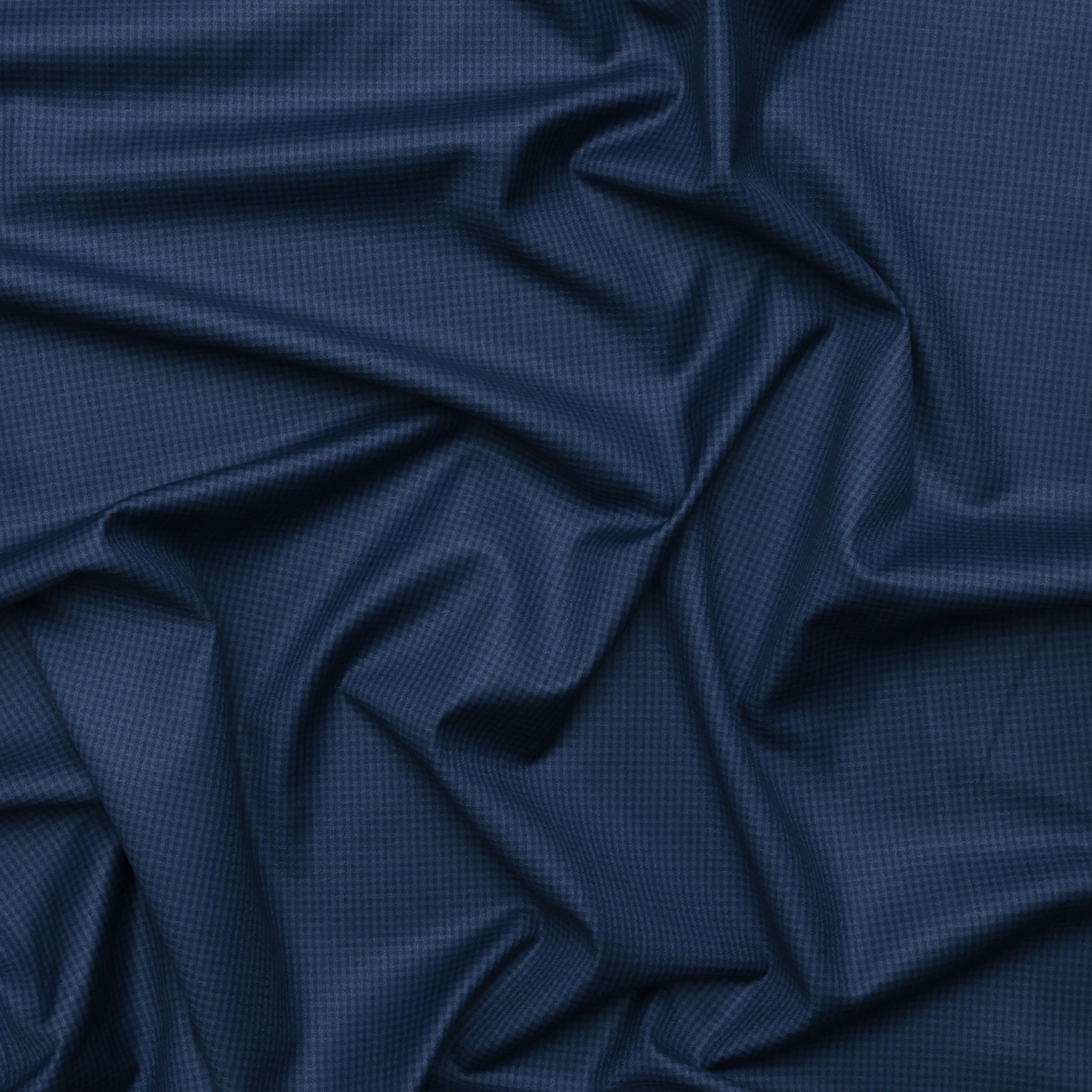 Wool Cashmere - Suiting - Plaid - Navy Blue