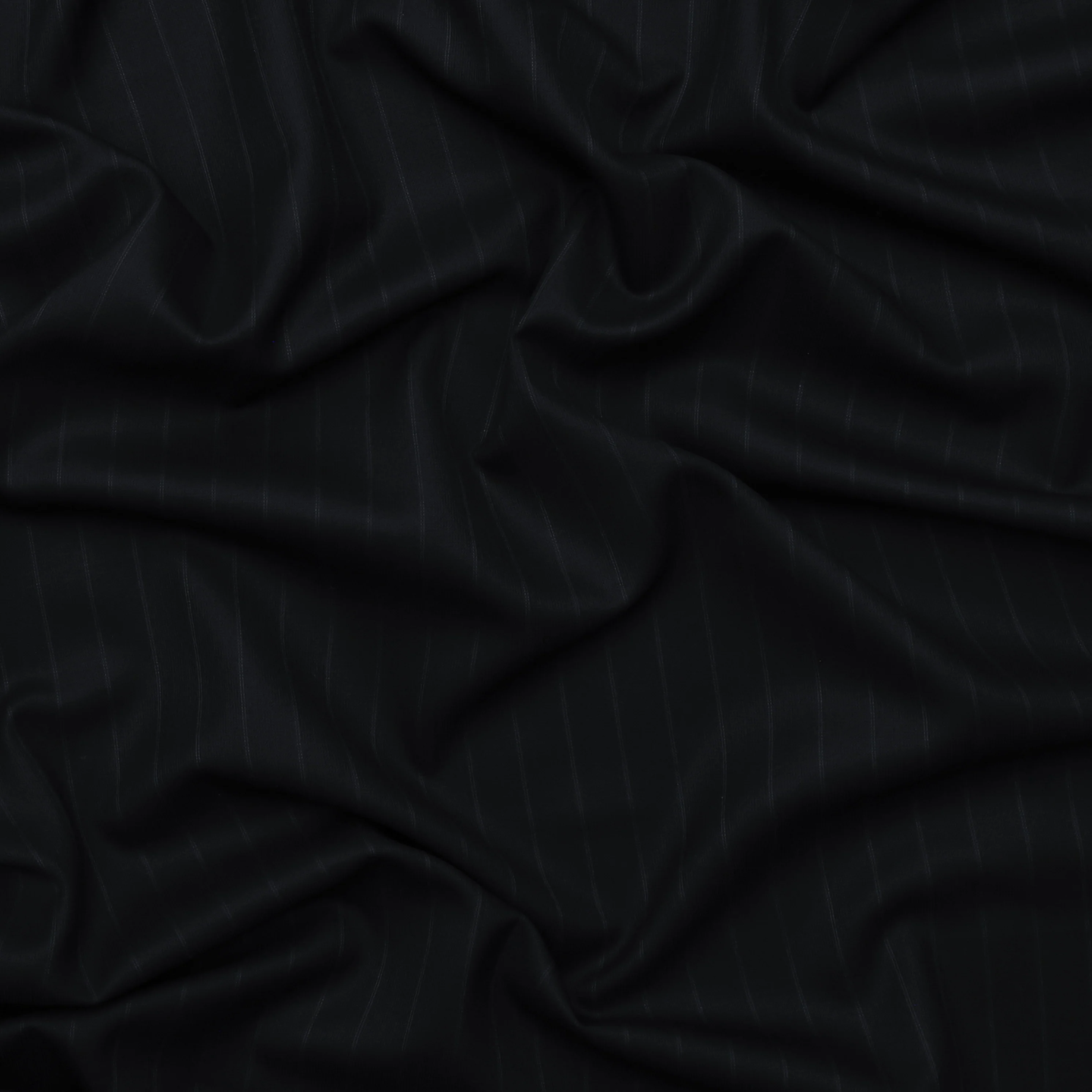 Wool Cashmere - Suiting - Stripe - Black Grey